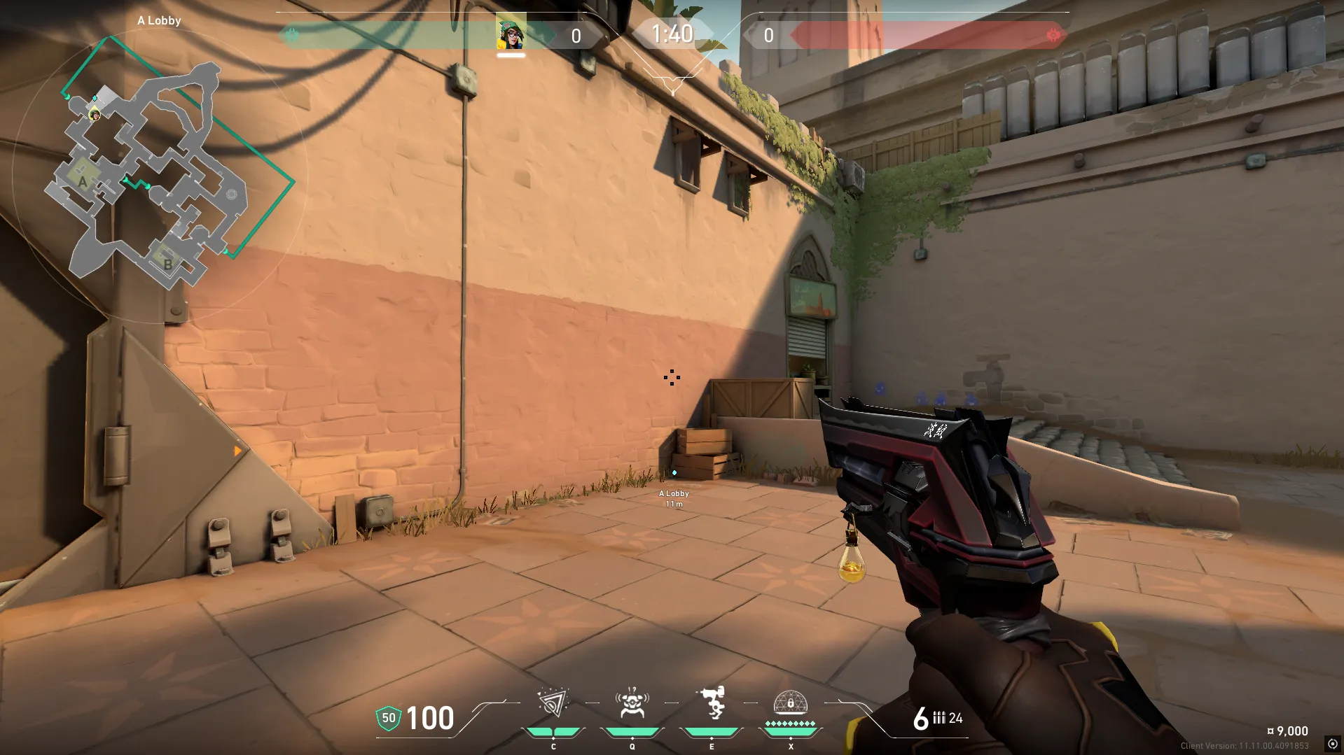 Killjoy Nanoswarm on Bind Attack Site A — step 1 of 3: Position — where to stand