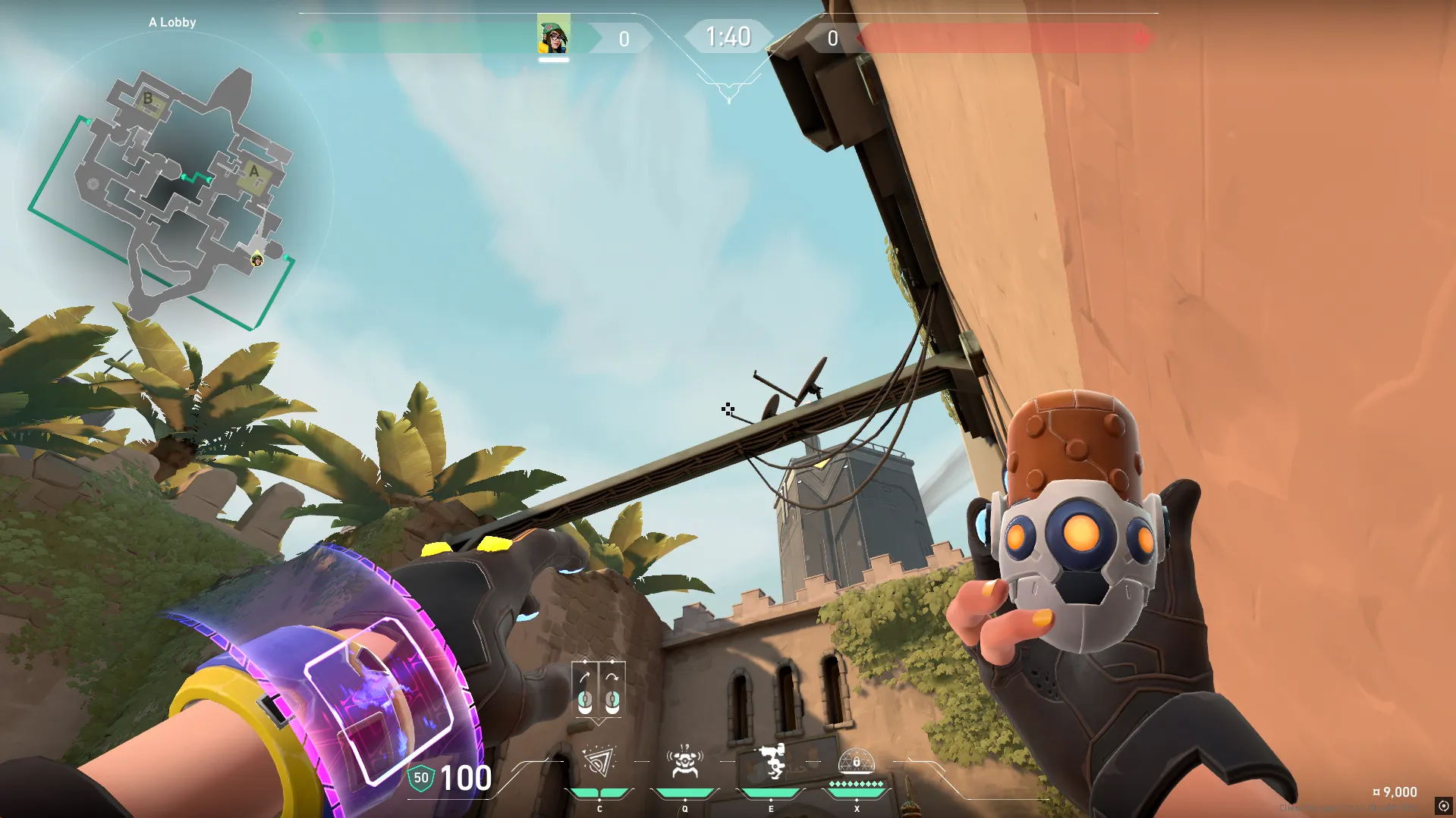 Killjoy Nanoswarm on Bind Attack Site A — step 2 of 3: Aim — line up the shot