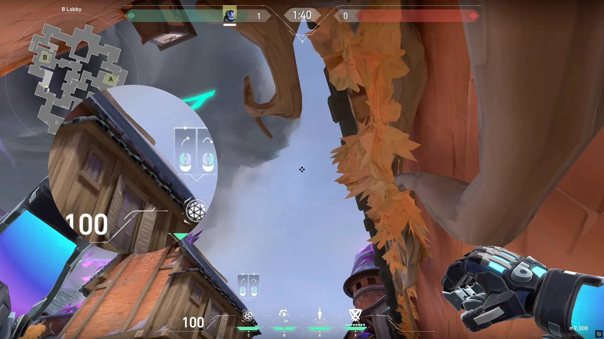 Killjoy Nanoswarm on Corrode Attack Site B — step 4 of 5: Aim — line up the shot