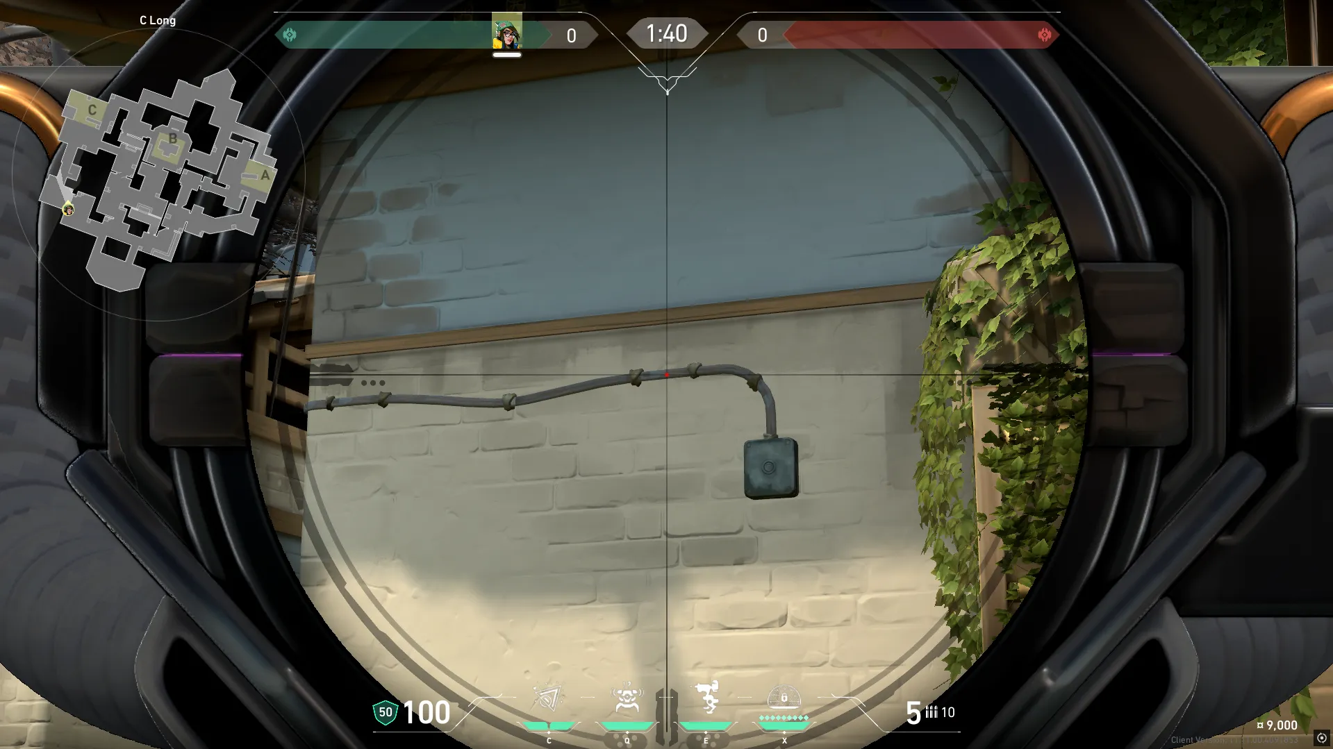 Killjoy Nanoswarm on Haven Attack Site C — step 2 of 6: Aim — line up the shot