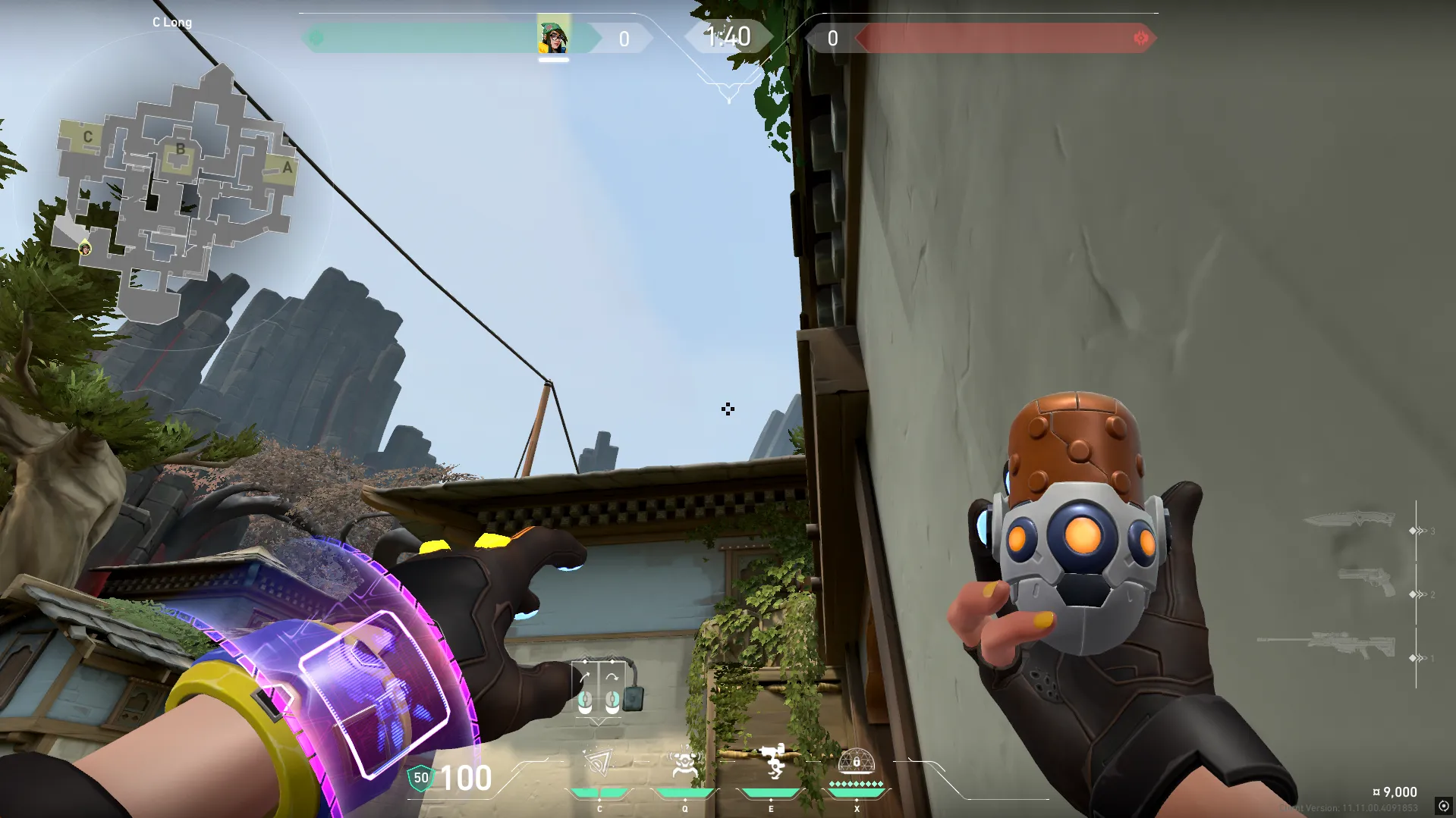 Killjoy Nanoswarm on Haven Attack Site C — step 3 of 6: Aim — line up the shot