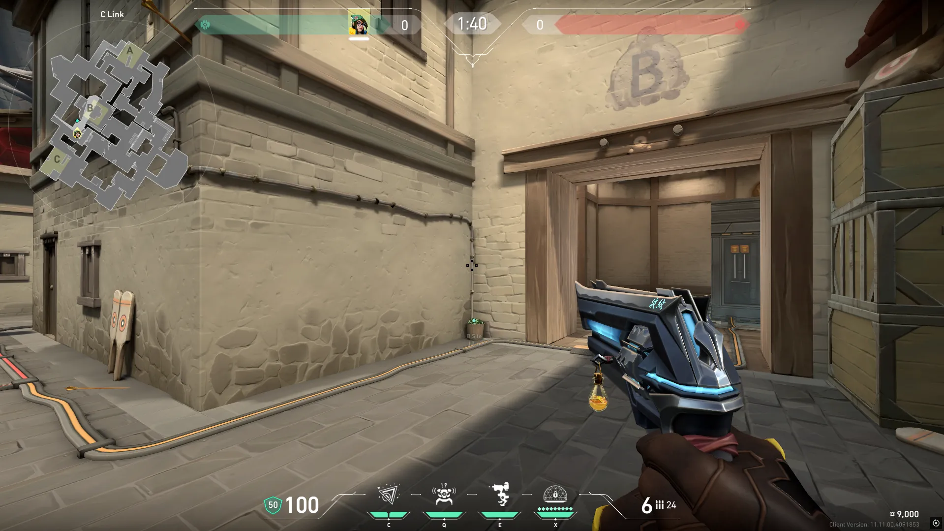 Killjoy Nanoswarm on Haven Defense Site C — step 1 of 4: Position — where to stand