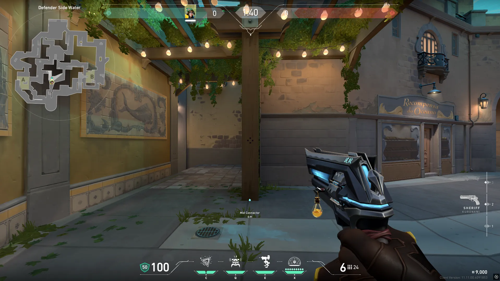 Killjoy Nanoswarm on Pearl Defense Site B — step 1 of 5: Position — where to stand