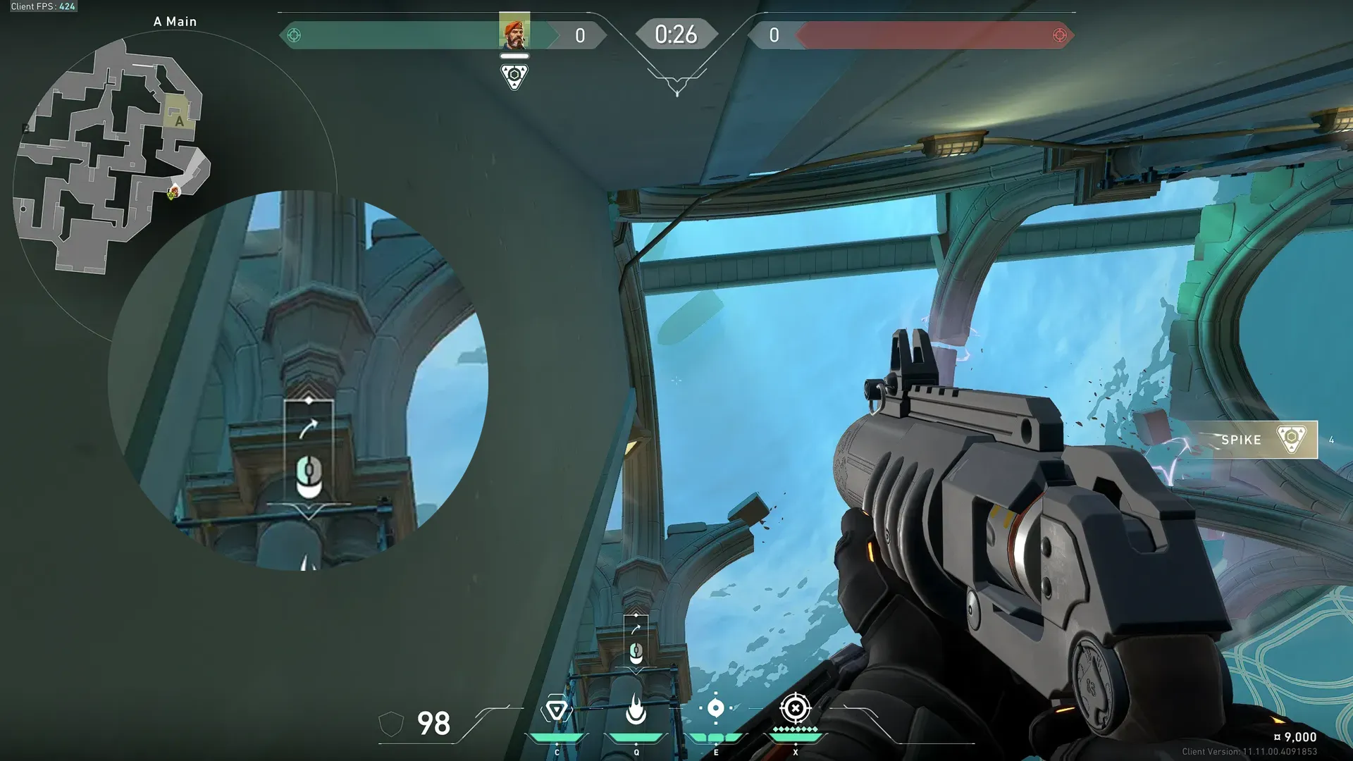 Brimstone Incendiary on Pearl Attack Site A — step 2 of 3: Aim — line up the shot