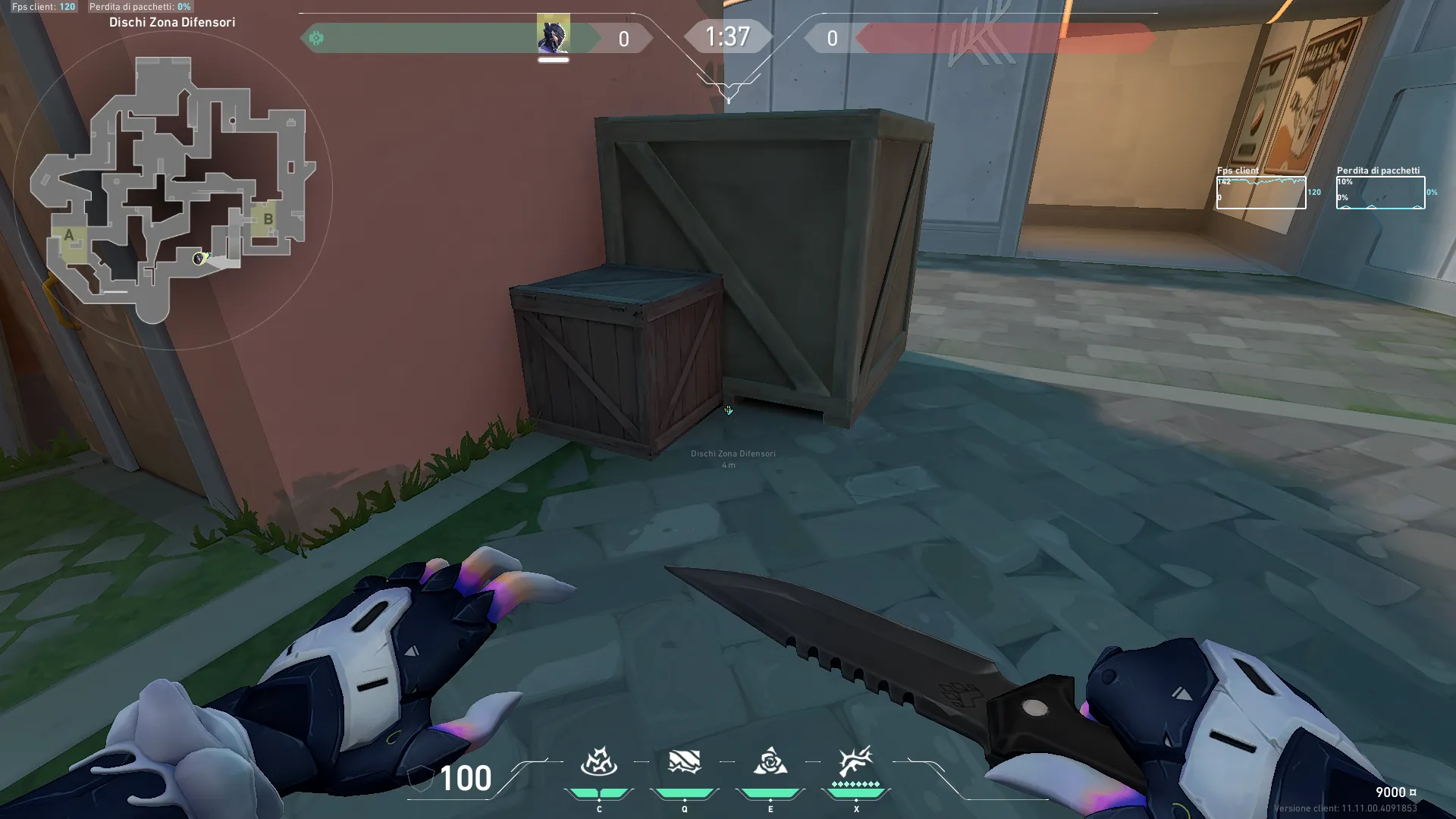Vyse Razorvine on Pearl Defense Site A — step 1 of 4: Position — where to stand