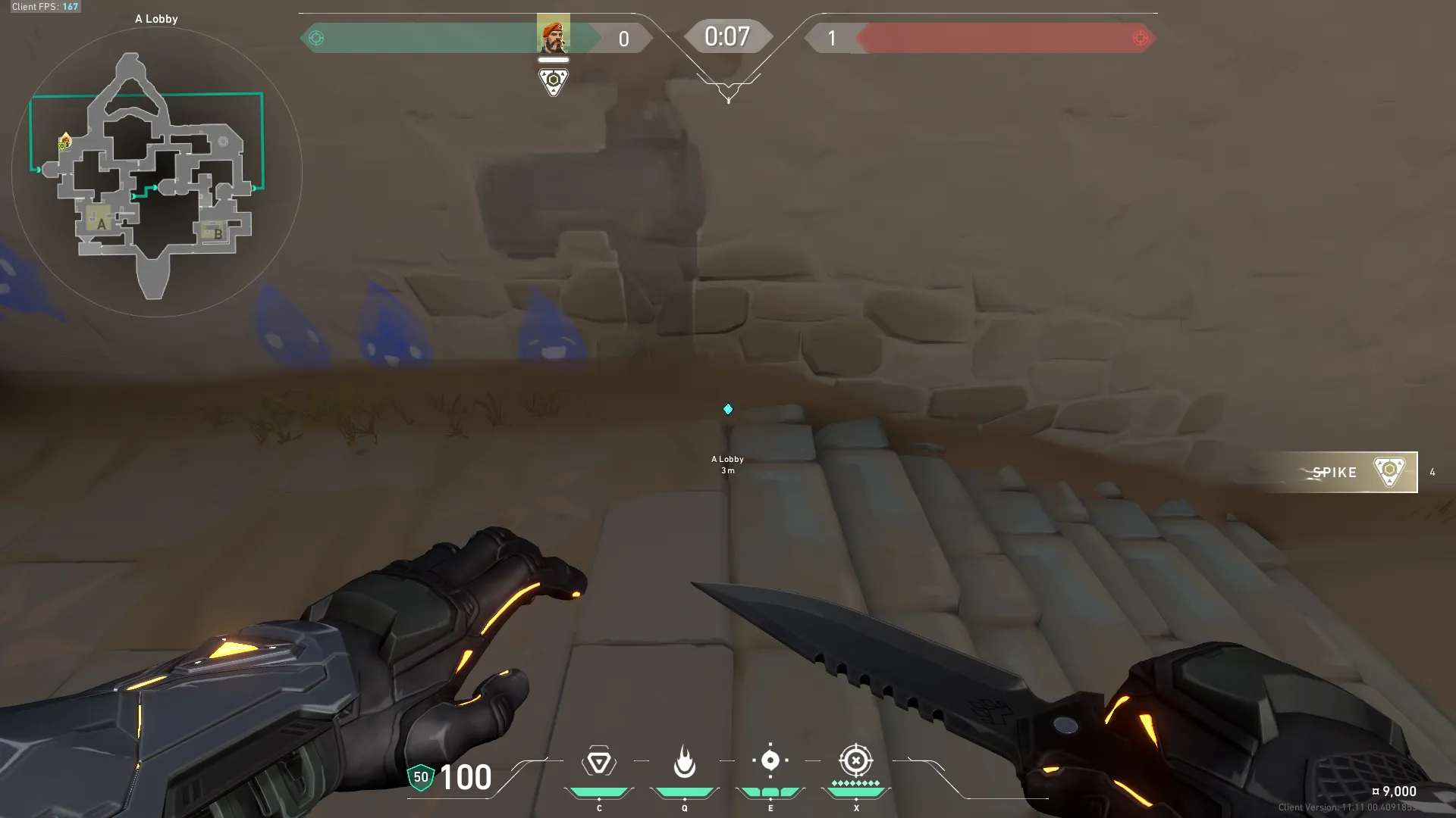 Brimstone Incendiary on Bind Attack Site A — step 1 of 4: Position — where to stand