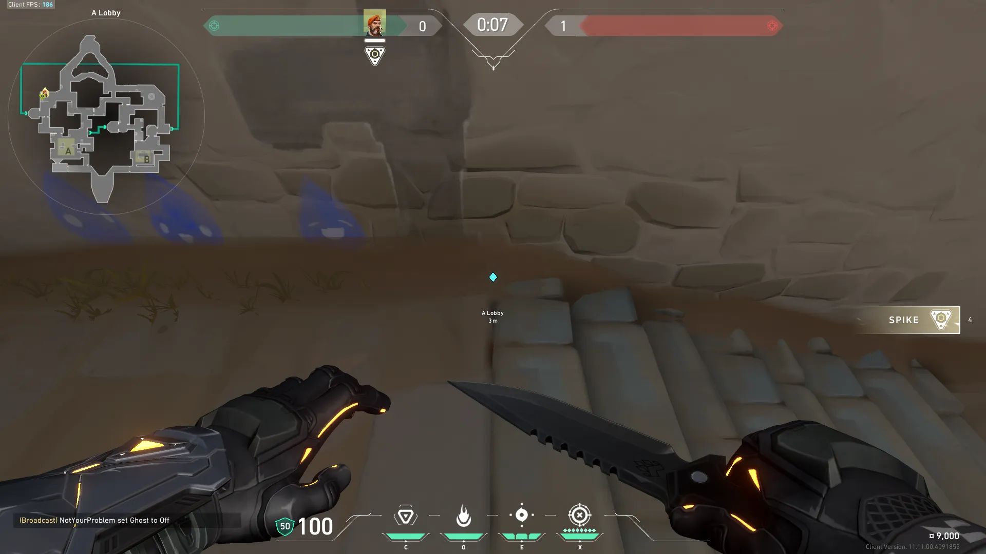 Brimstone Incendiary on Bind Attack Site A — step 1 of 3: Position — where to stand