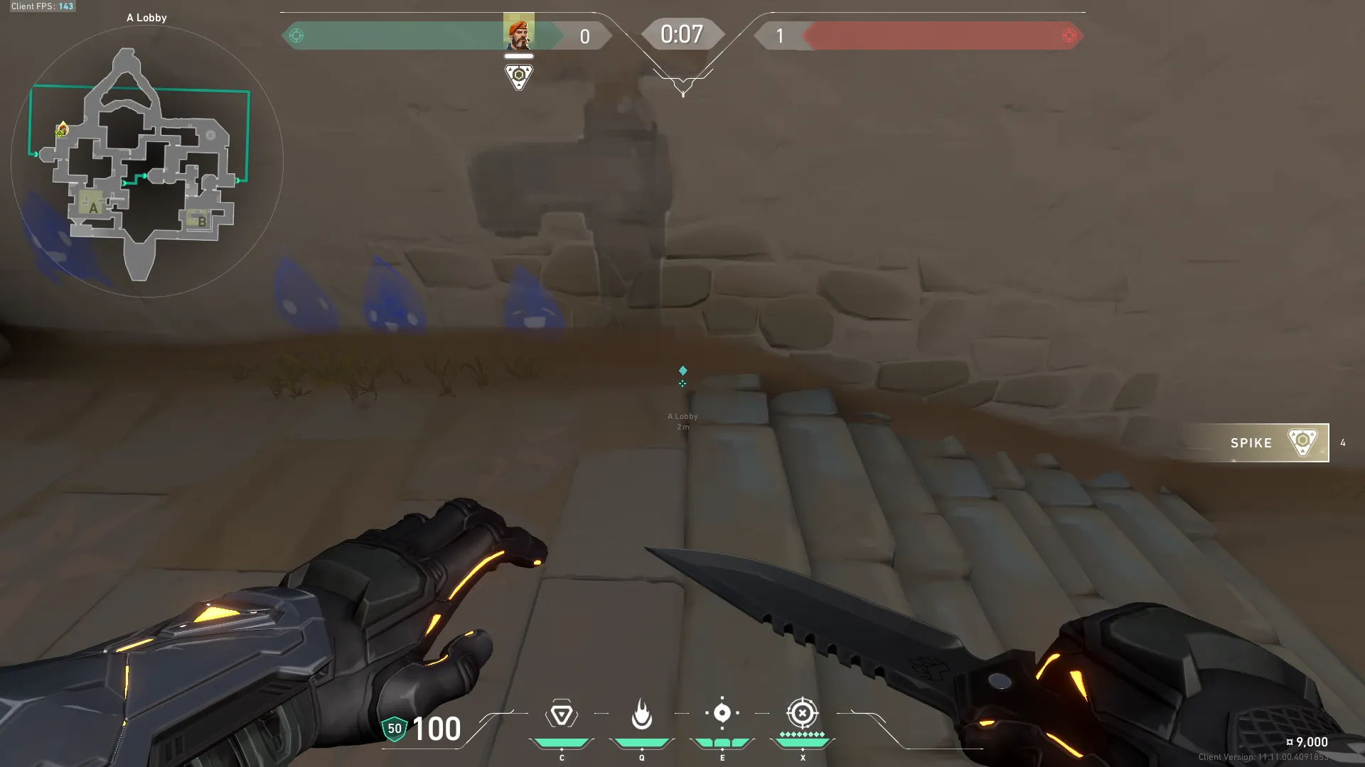 Brimstone Incendiary on Bind Attack Site A — step 1 of 3: Position — where to stand