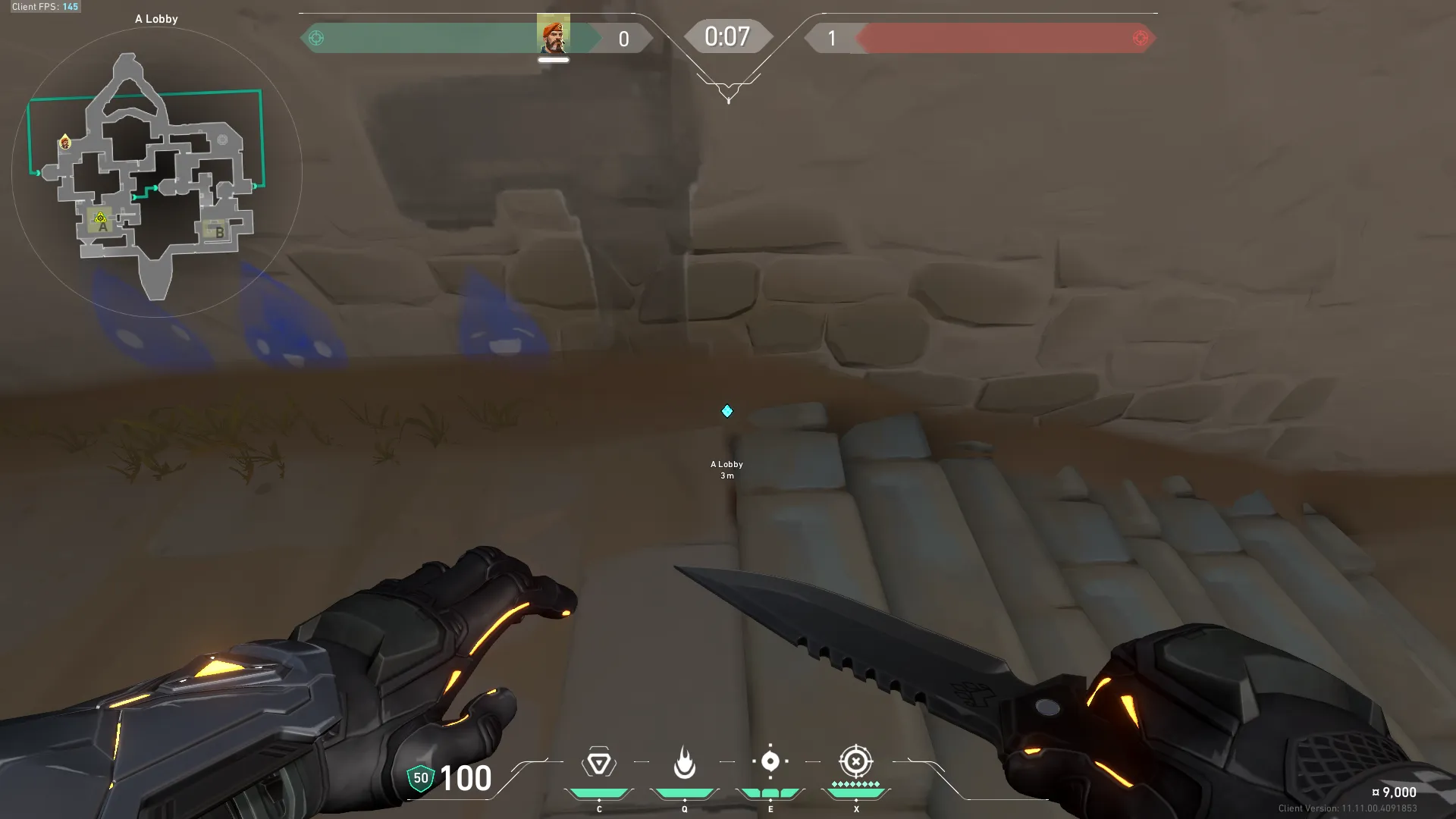 Brimstone Incendiary on Bind Attack Site A — step 1 of 3: Position — where to stand