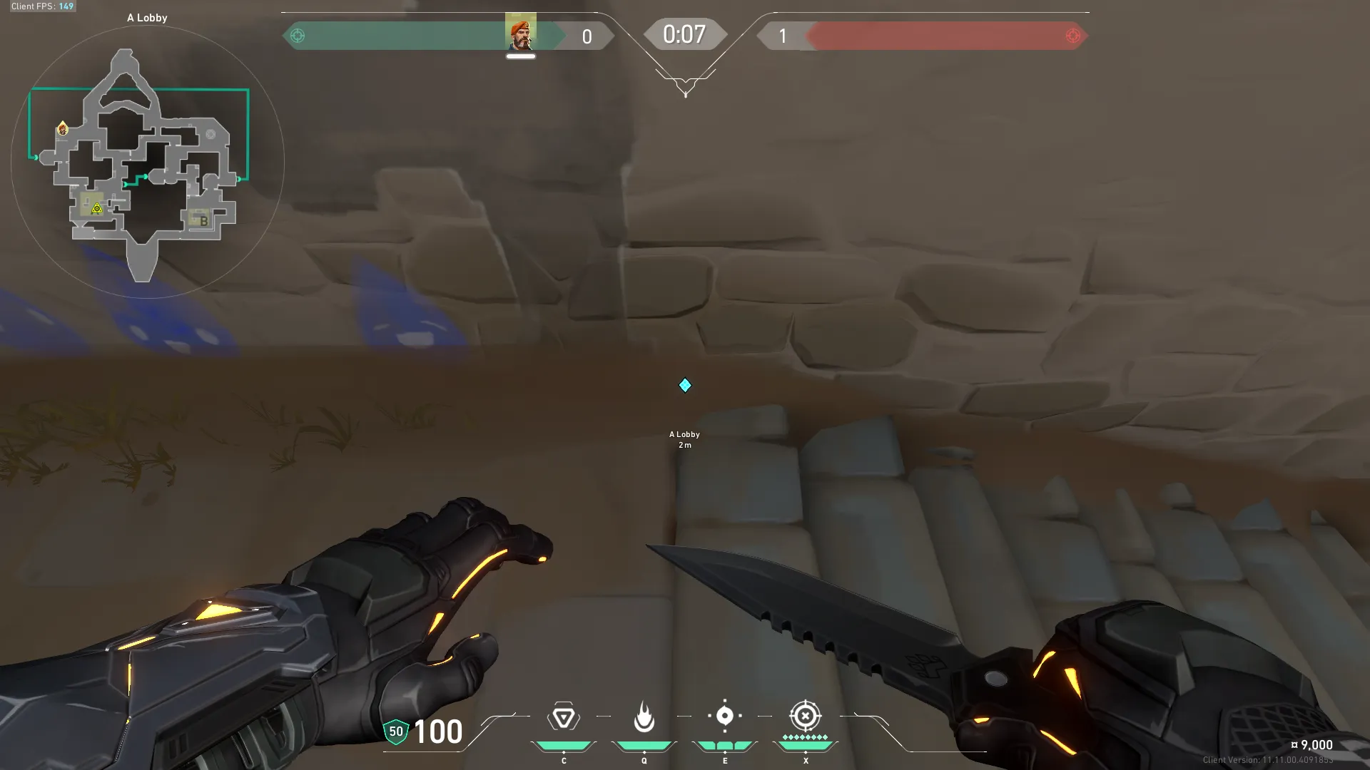 Brimstone Incendiary on Bind Attack Site A — step 1 of 3: Position — where to stand