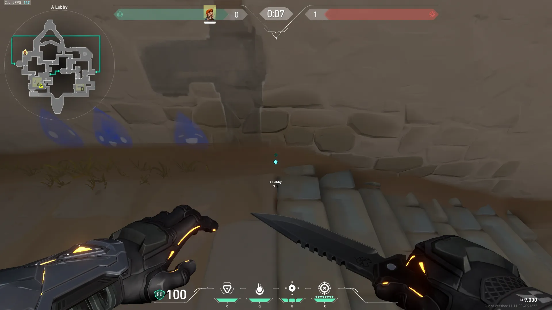 Brimstone Incendiary on Bind Attack Site A — step 1 of 3: Position — where to stand