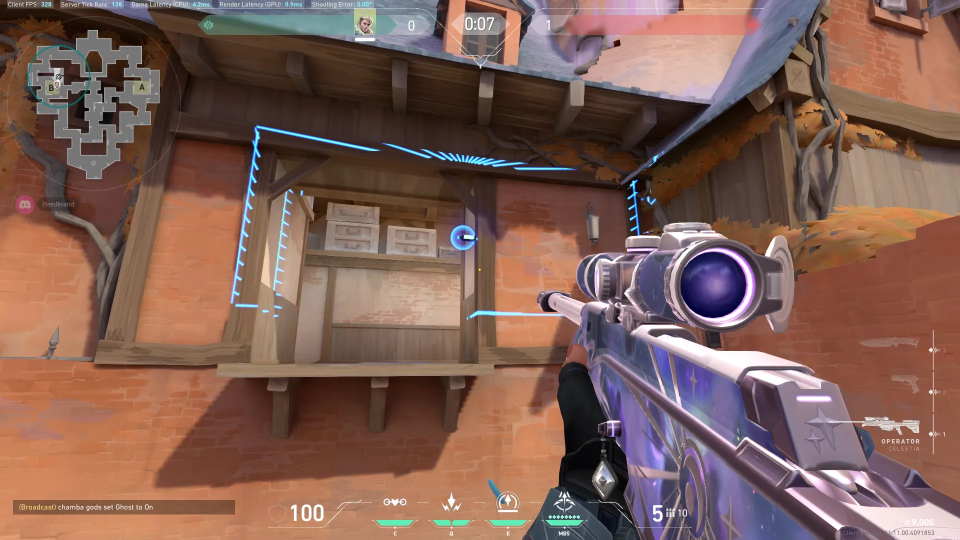 Sova Recon Bolt on Corrode Attack Site B — step 4 of 5: Aim — line up the shot