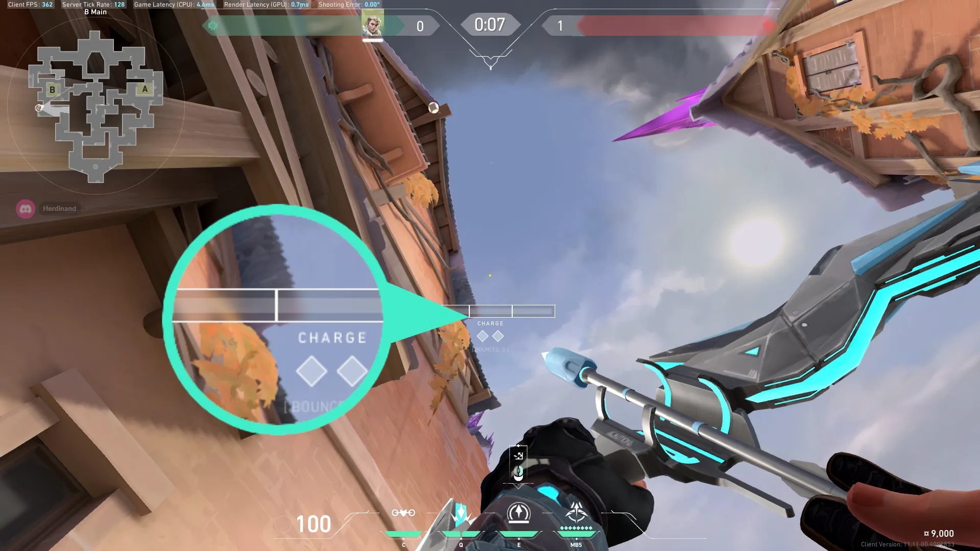 Sova Recon Bolt on Corrode Attack Site B — step 4 of 7: Aim — line up the shot