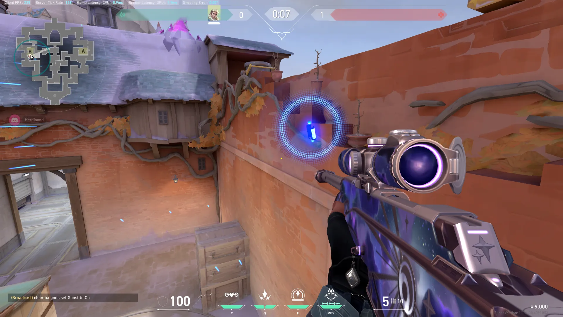 Sova Recon Bolt on Corrode Attack Site B — step 6 of 7: Aim — line up the shot