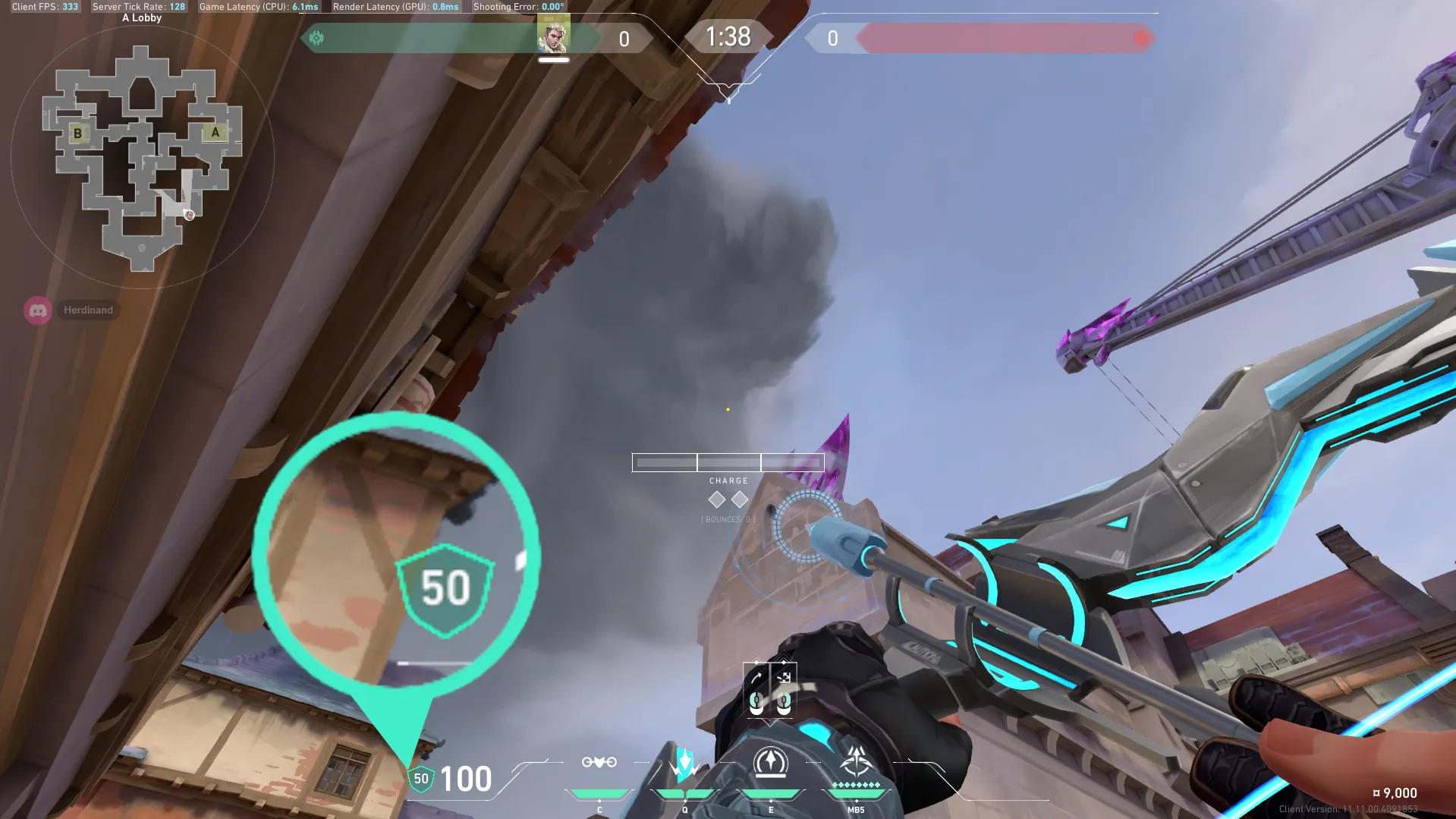 Sova Recon Bolt on Corrode Attack Site B — step 4 of 6: Aim — line up the shot