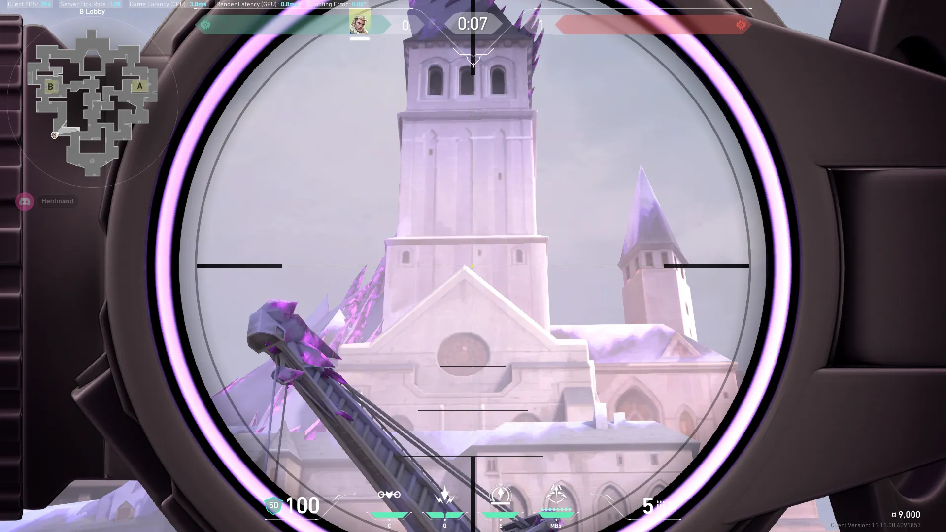 Sova Recon Bolt on Corrode Attack Site A — step 3 of 9: Aim — line up the shot
