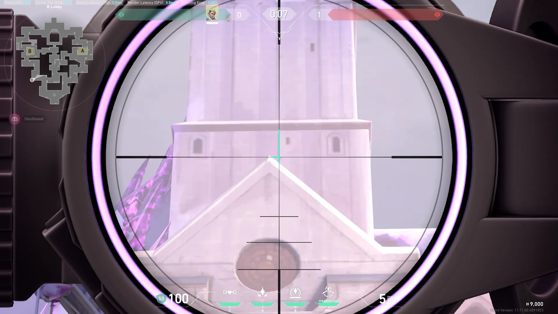Sova Recon Bolt on Corrode Attack Site A — step 4 of 9: Aim — line up the shot