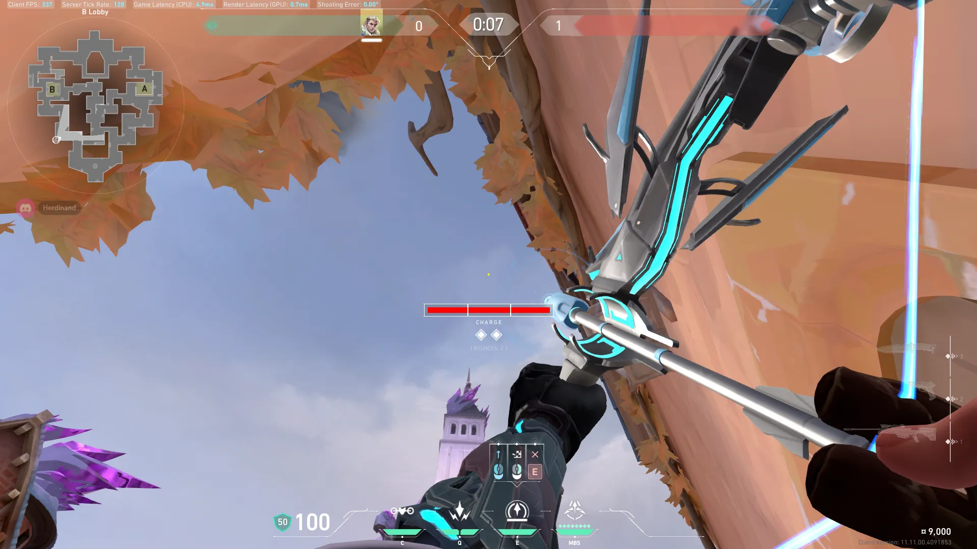 Sova Recon Bolt on Corrode Attack Site A — step 7 of 9: Aim — line up the shot