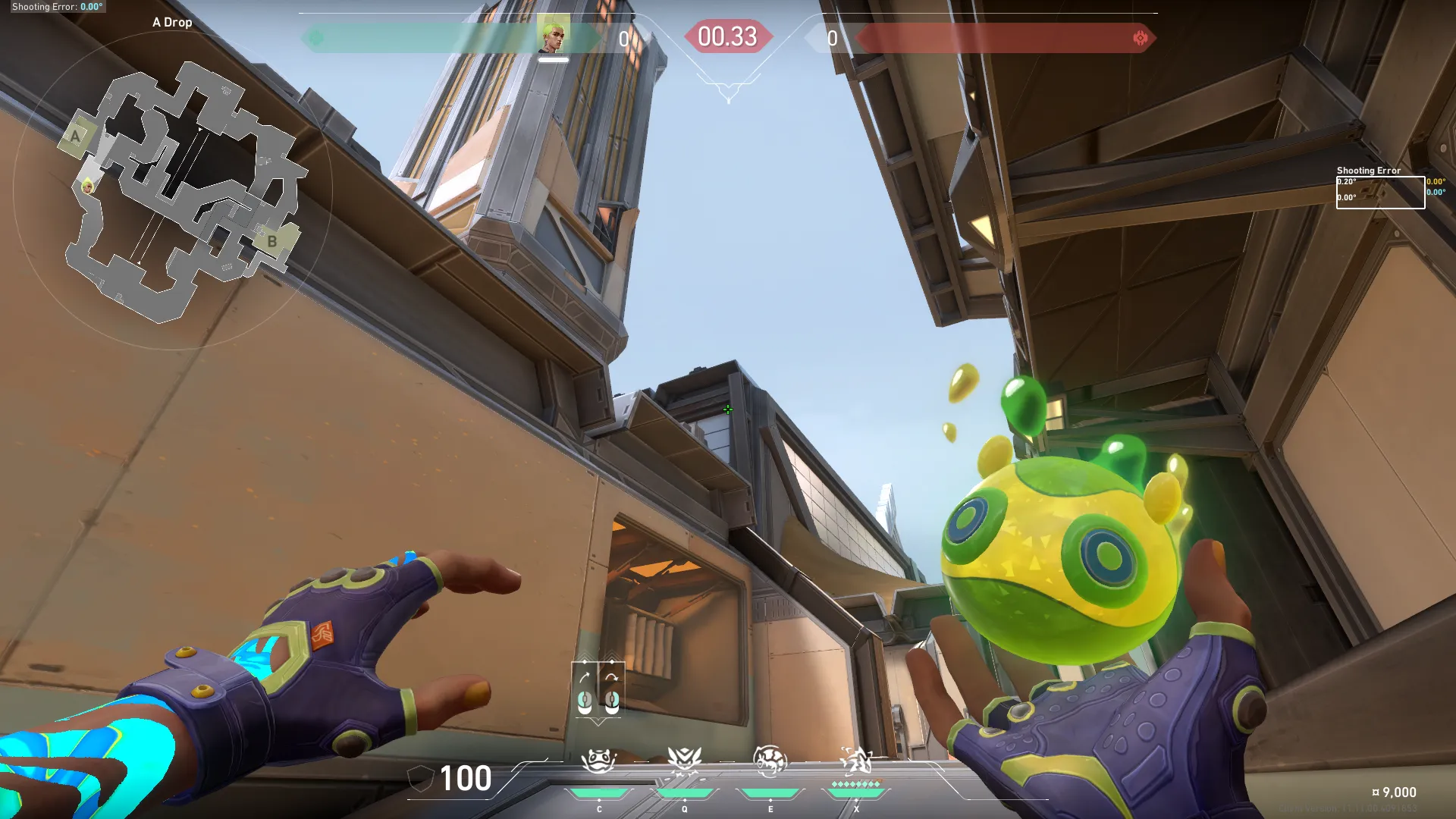 Gekko Mosh Pit on Fracture Defense Site A — step 2 of 3: Aim — line up the shot