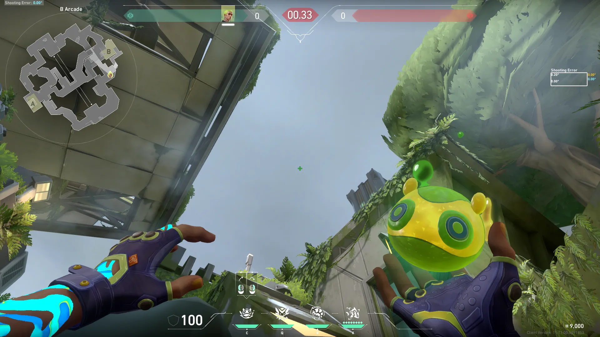 Gekko Mosh Pit on Fracture Attack Site B — step 2 of 3: Aim — line up the shot