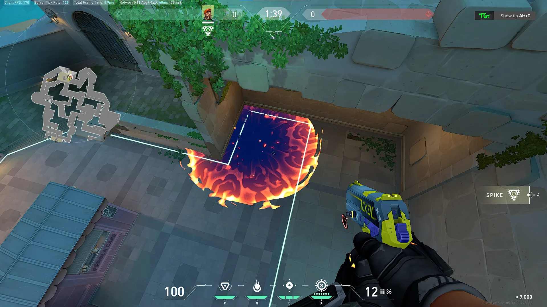 Brimstone Incendiary on Pearl Attack Site A — step 3 of 3: Result