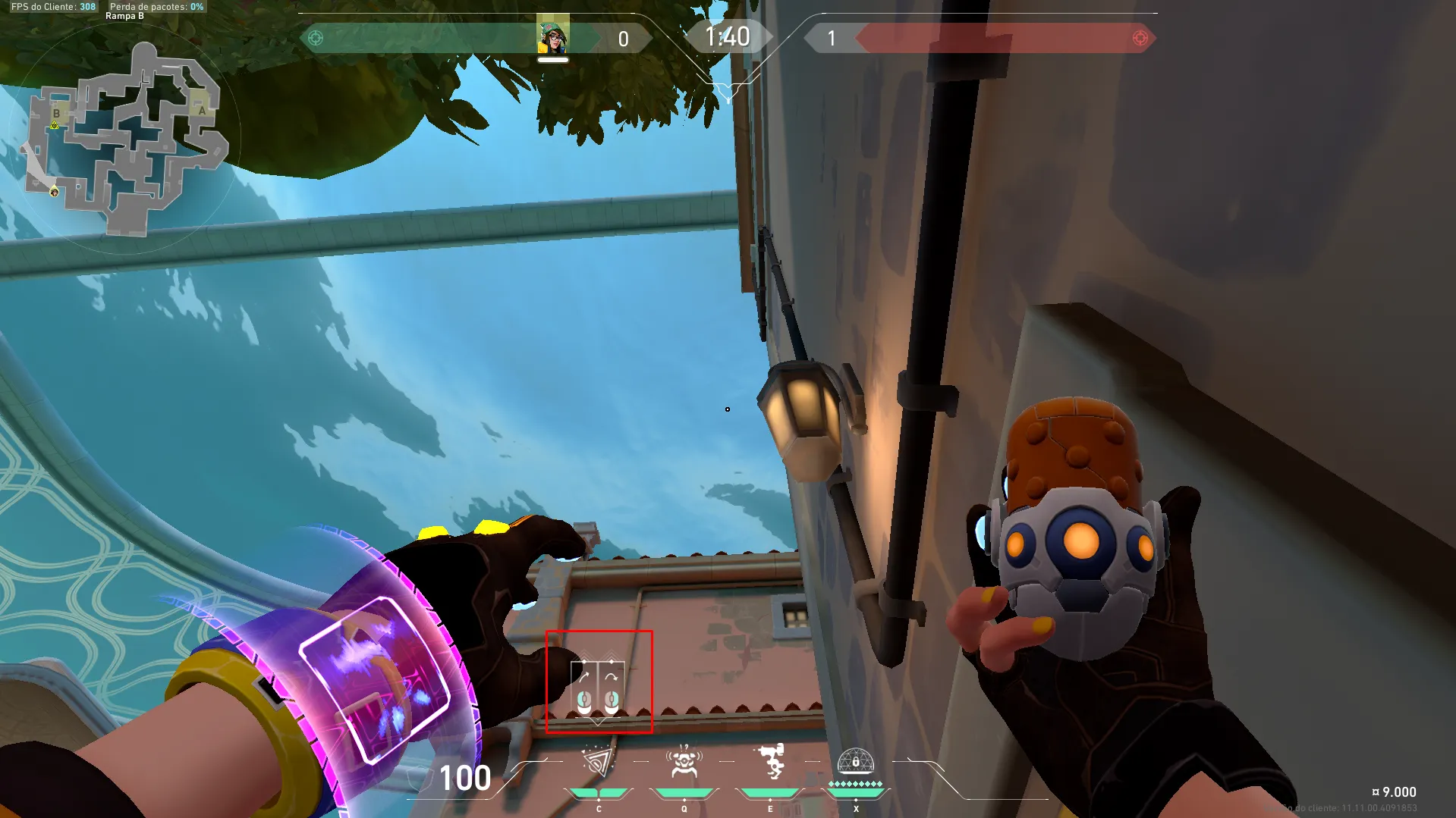 Killjoy Nanoswarm on Pearl Attack Site B — step 2 of 3: Aim — line up the shot