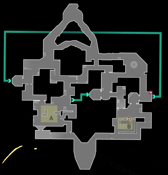 Brimstone Incendiary on Bind Attack Site B — step 1 of 5: Position — where to stand