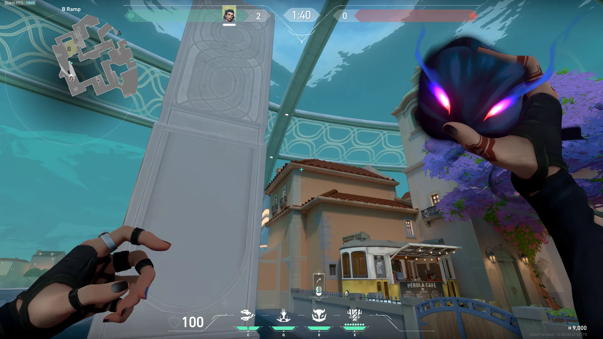 Fade Haunt on Pearl Attack Site B — step 2 of 3: Aim — line up the shot