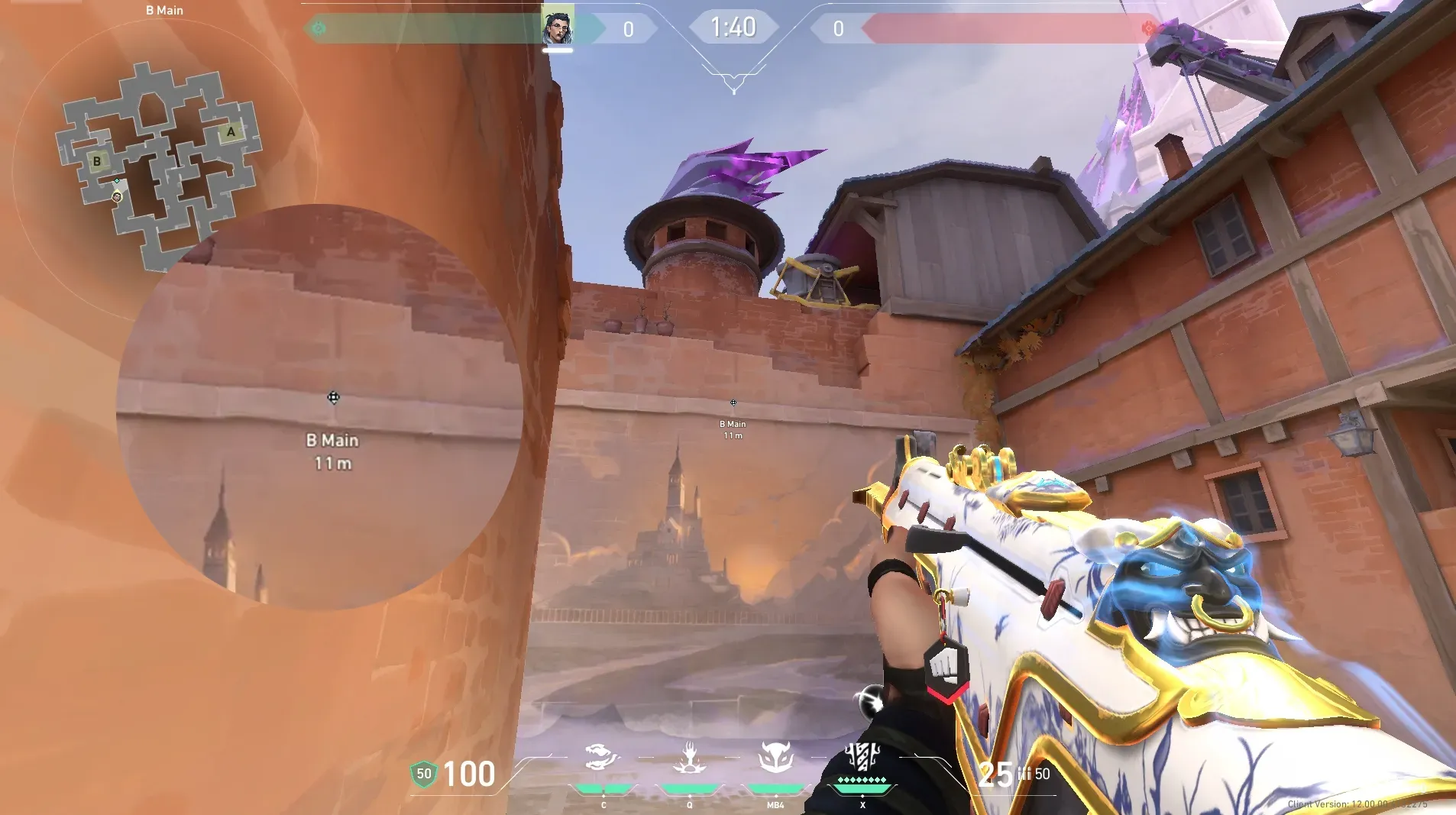 Fade Haunt on Corrode Attack Site B — step 2 of 5: Aim — line up the shot