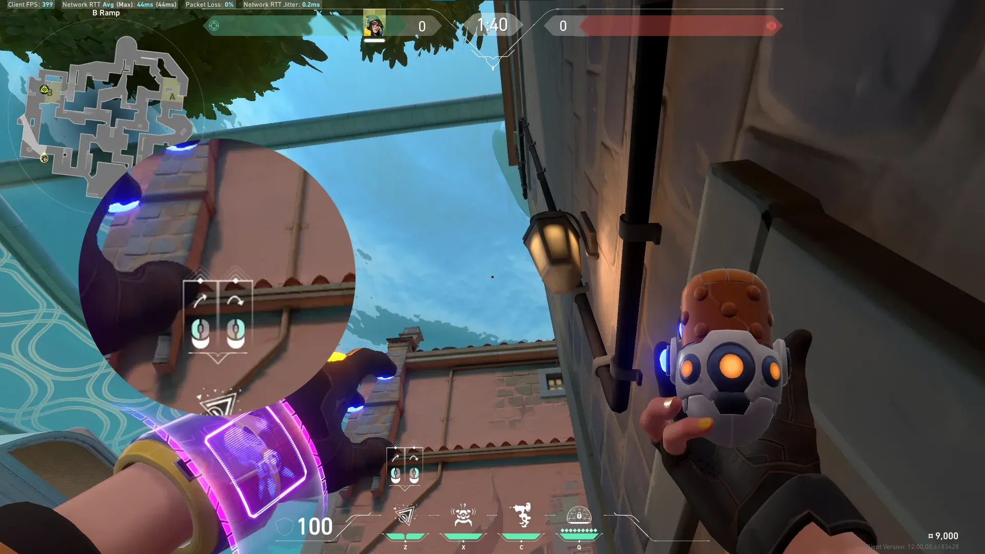 Killjoy Nanoswarm on Pearl Attack Site B — step 2 of 3: Aim — line up the shot