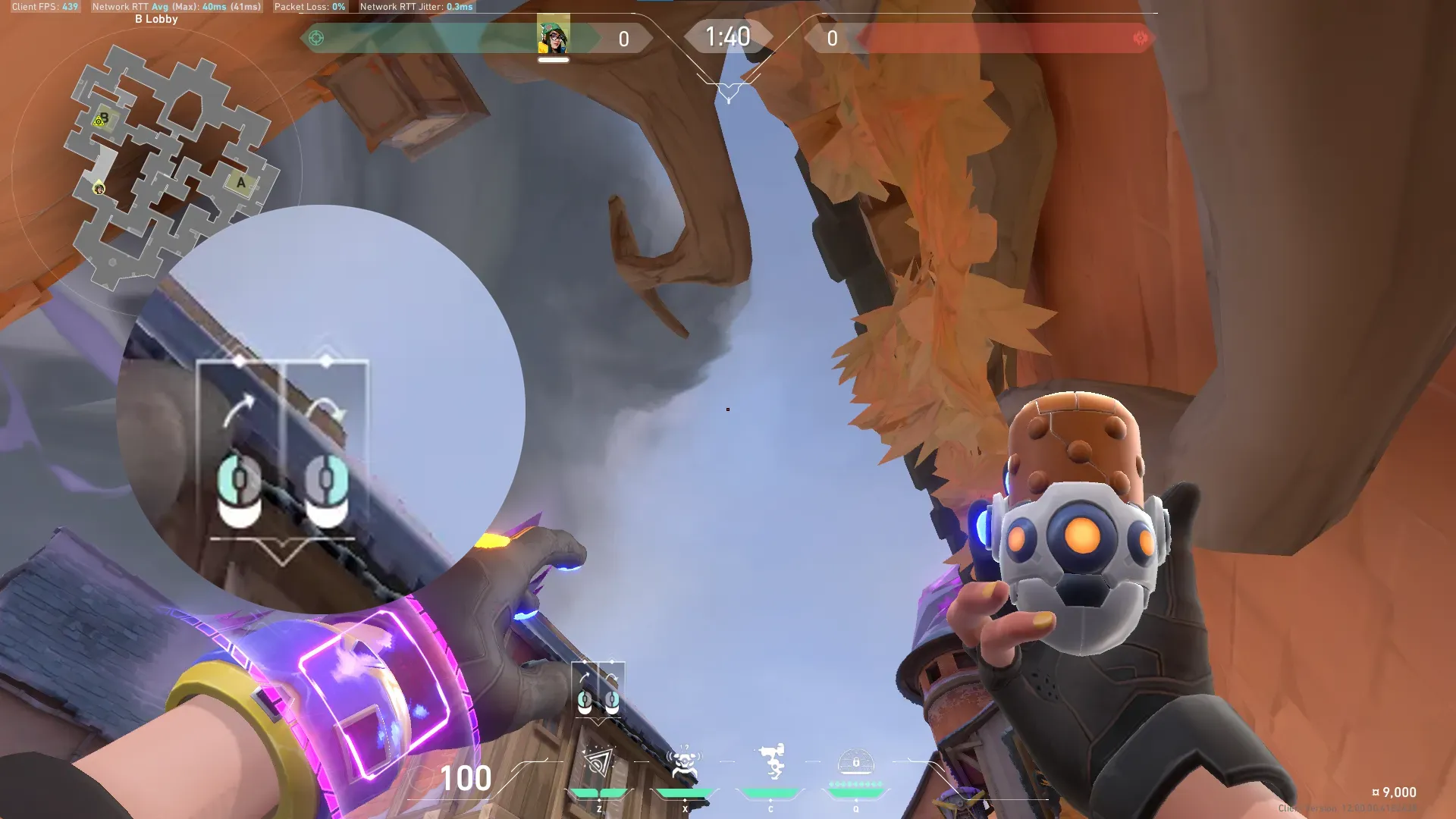 Killjoy Nanoswarm on Corrode Attack Site B — step 2 of 3: Aim — line up the shot