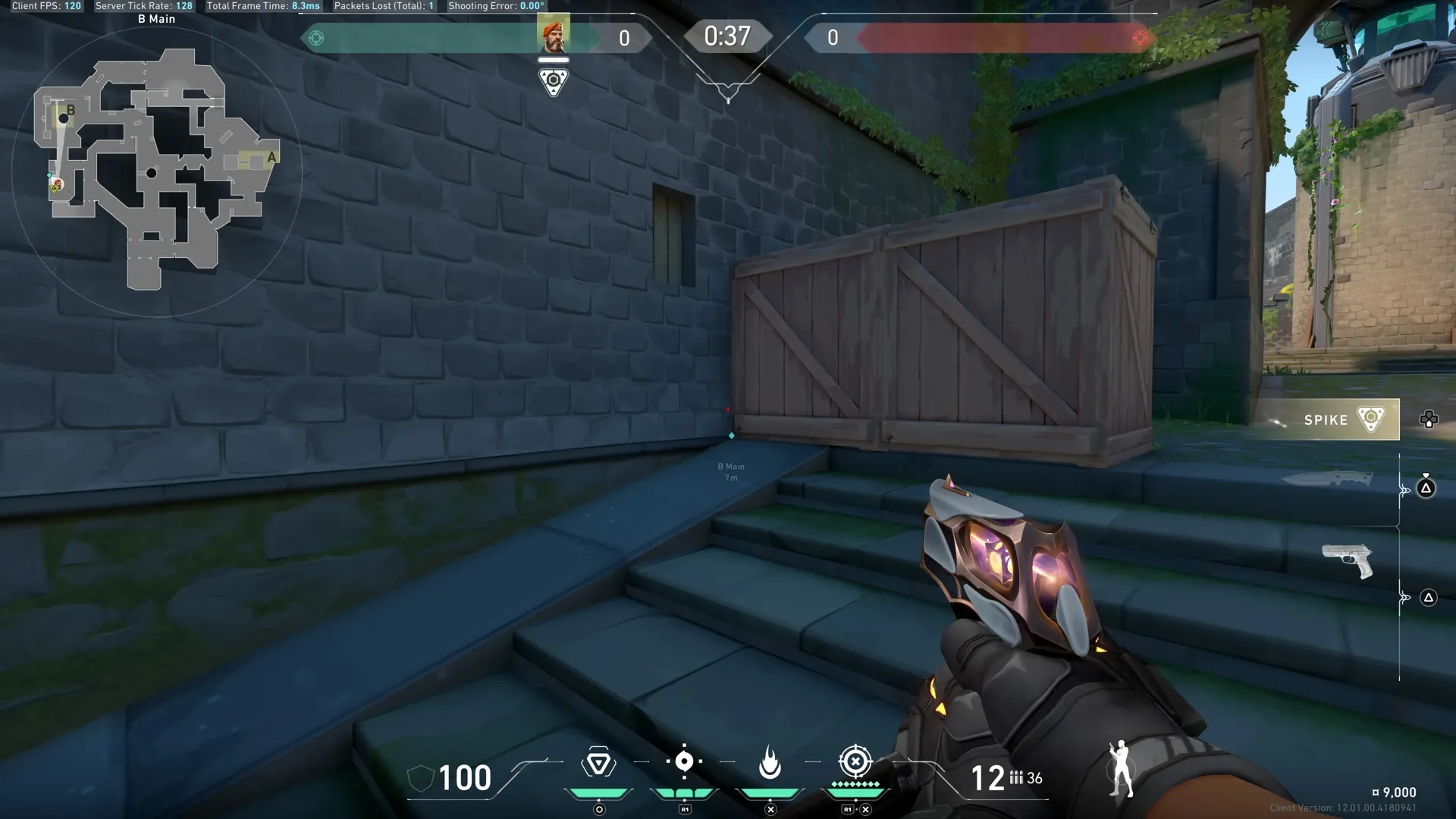 Brimstone Incendiary on Breeze Attack Site B — step 1 of 3: Position — where to stand
