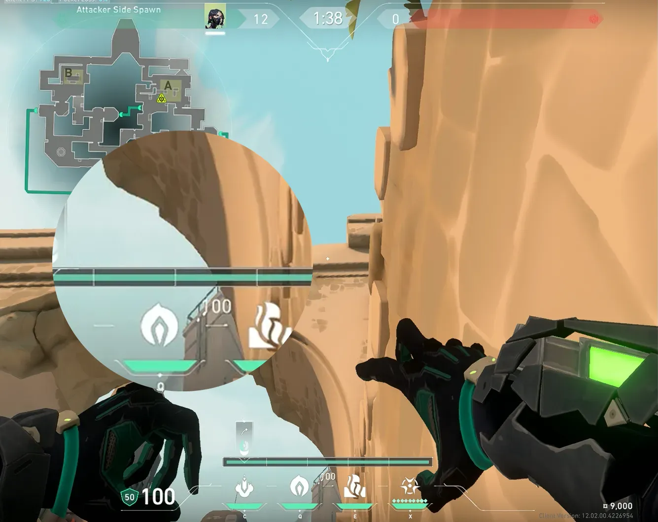 Viper Snake Bite on Bind Attack Site A — step 2 of 3: Aim — line up the shot