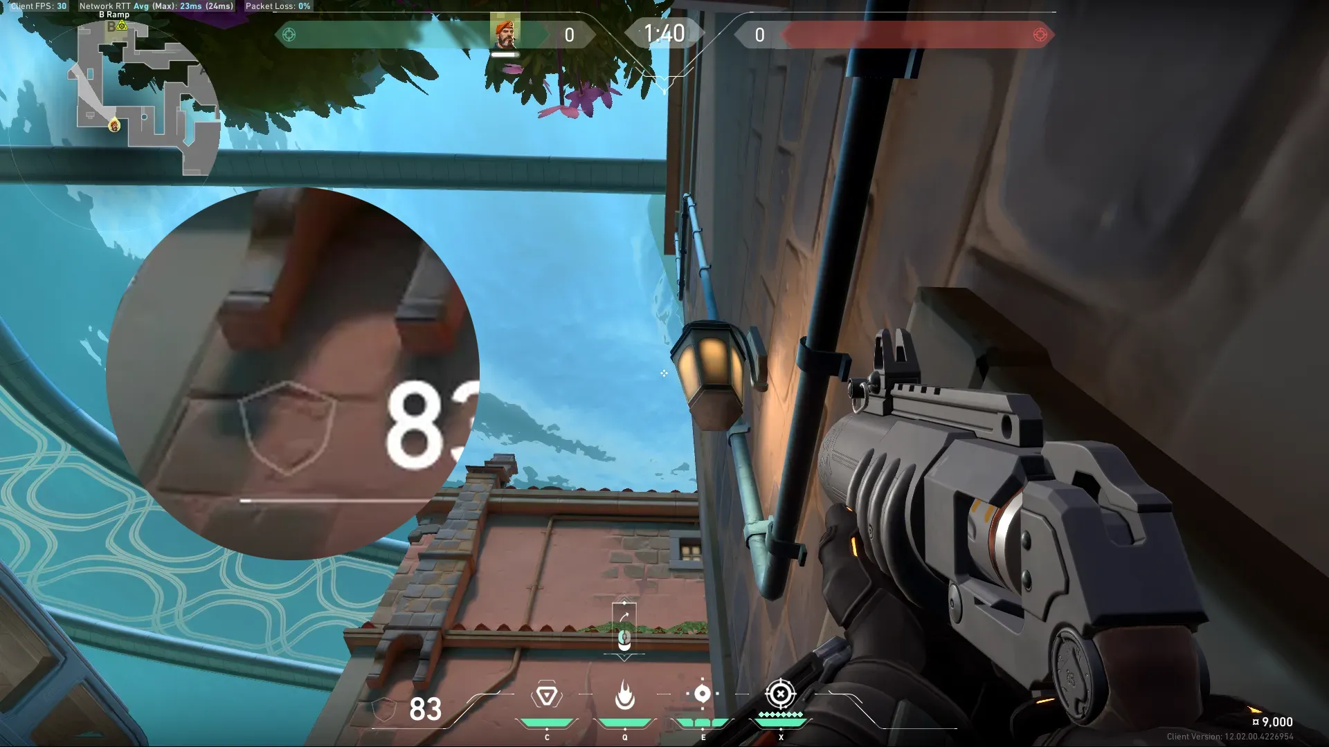 Brimstone Incendiary on Pearl Attack Site B — step 2 of 3: Aim — line up the shot