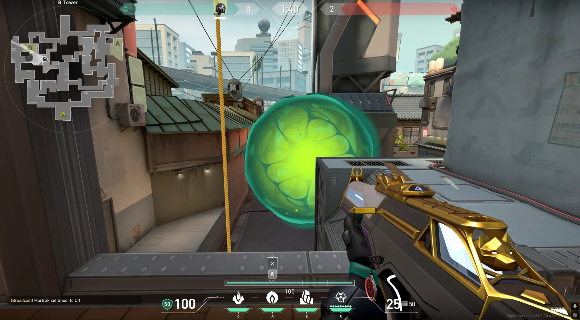Viper Poison Cloud on Split Attack Site B — step 3 of 4: Aim — line up the shot