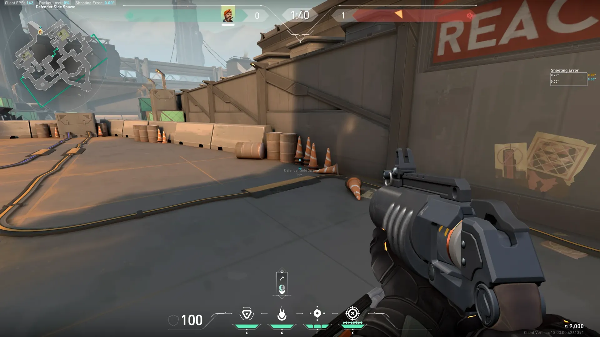Brimstone Incendiary on Bind Defense Site B — step 2 of 4: Aim — line up the shot