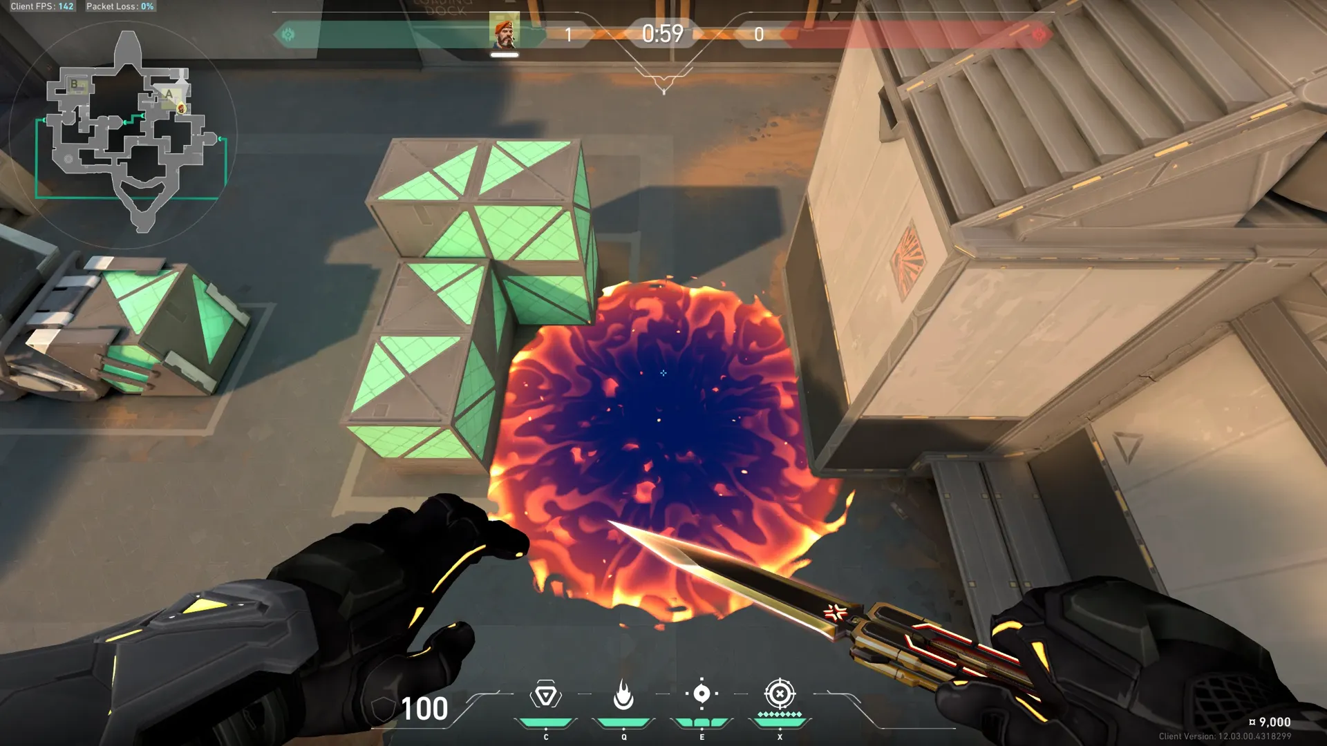 Brimstone Incendiary on Bind Defense Site A — step 4 of 4: Result