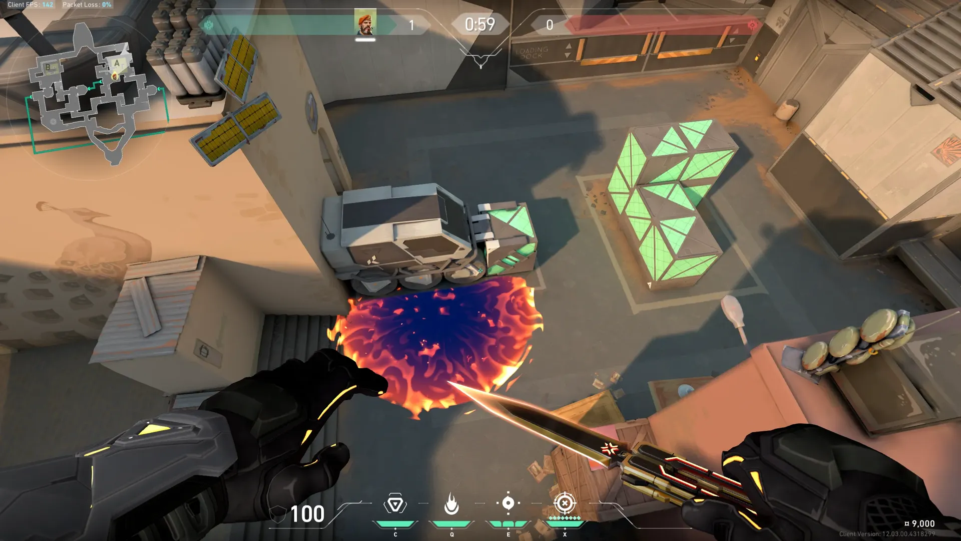 Brimstone Incendiary on Bind Attack Site A — step 4 of 4: Result