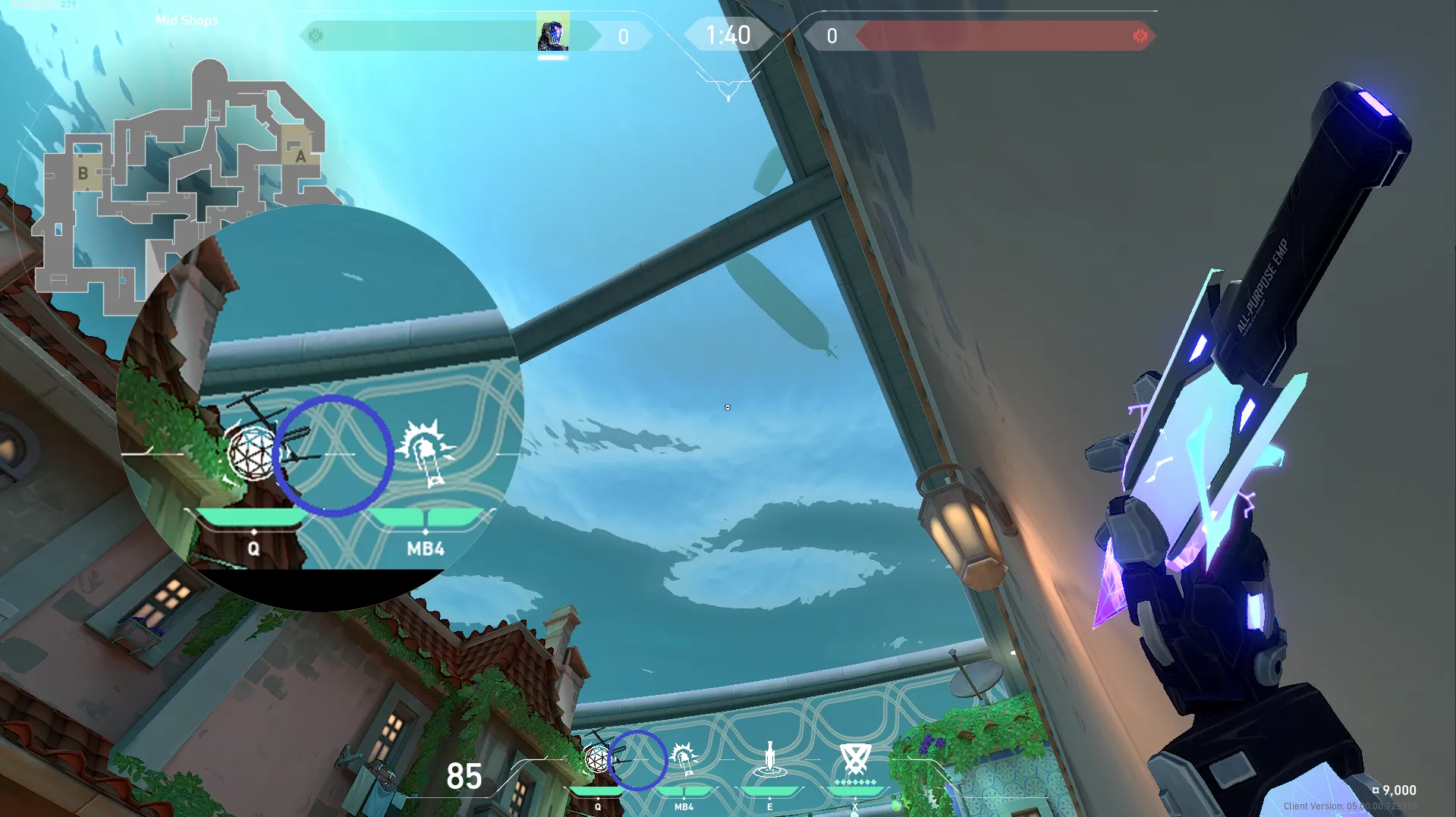 KAY/O Zero_Point on Pearl Attack Site B — step 2 of 3: Aim — line up the shot