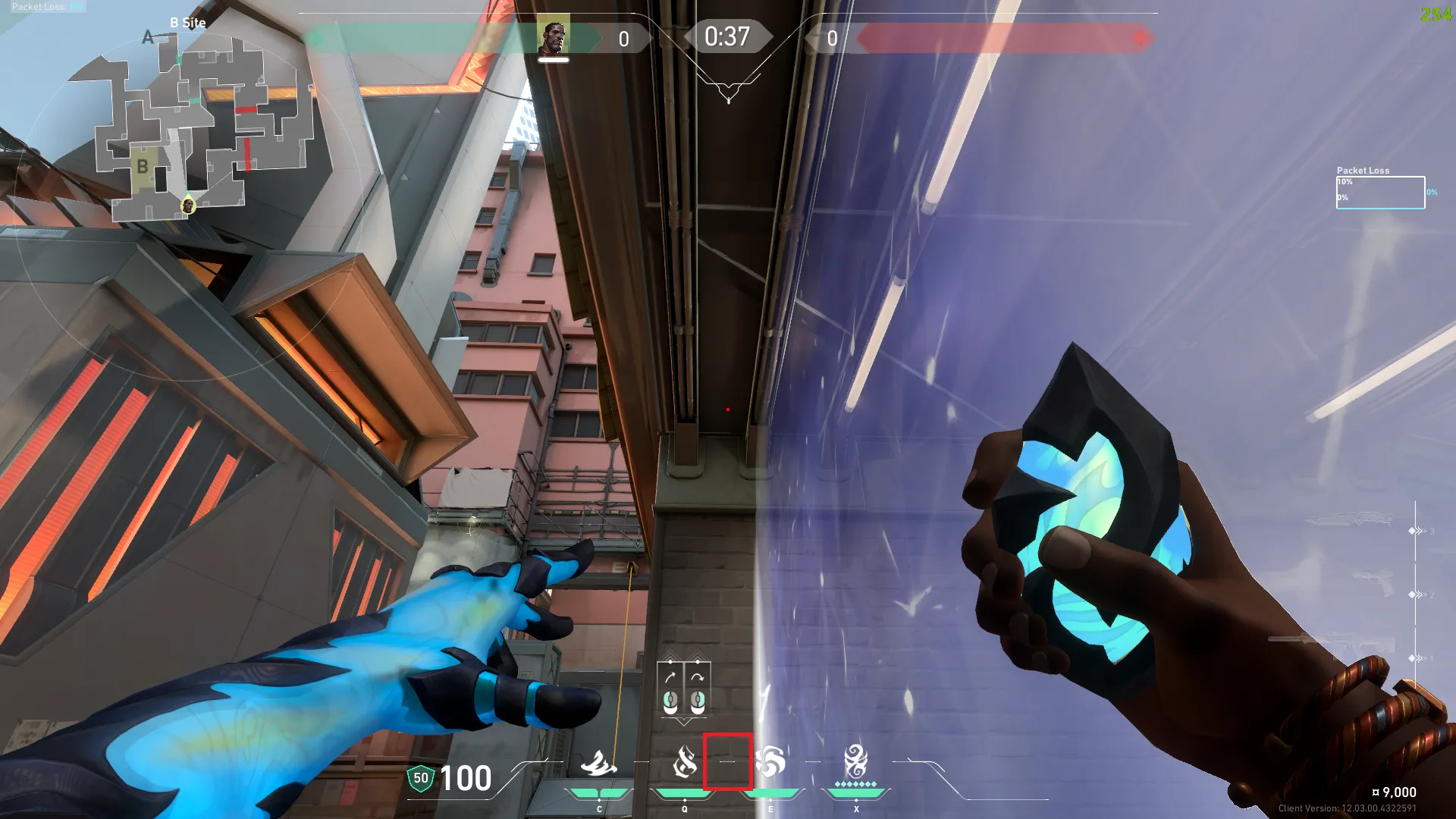 Veto Chokehold on Split Defense Site B — step 3 of 4: Aim — line up the shot