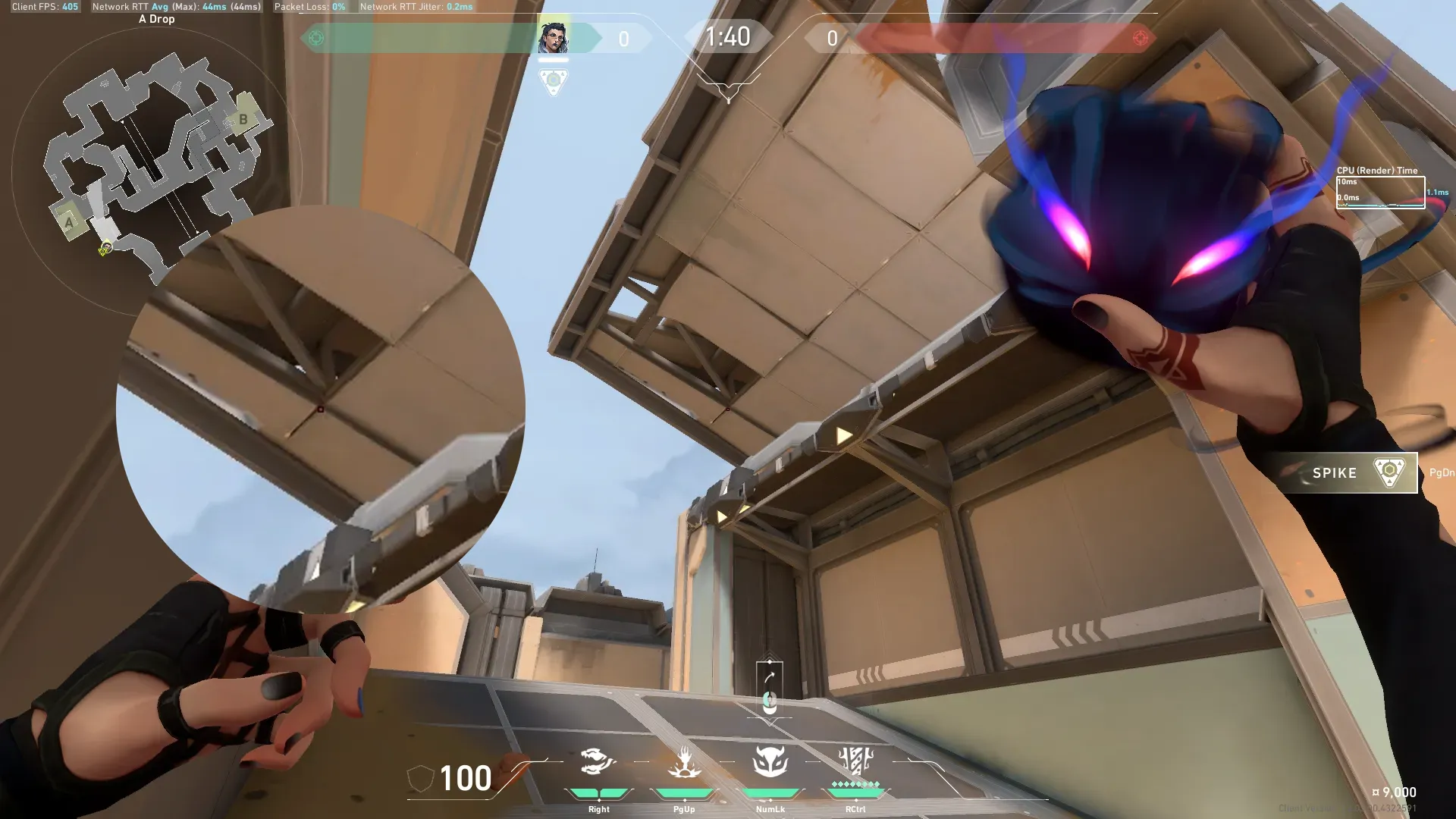 Fade Haunt on Fracture Defense Site A — step 2 of 3: Aim — line up the shot