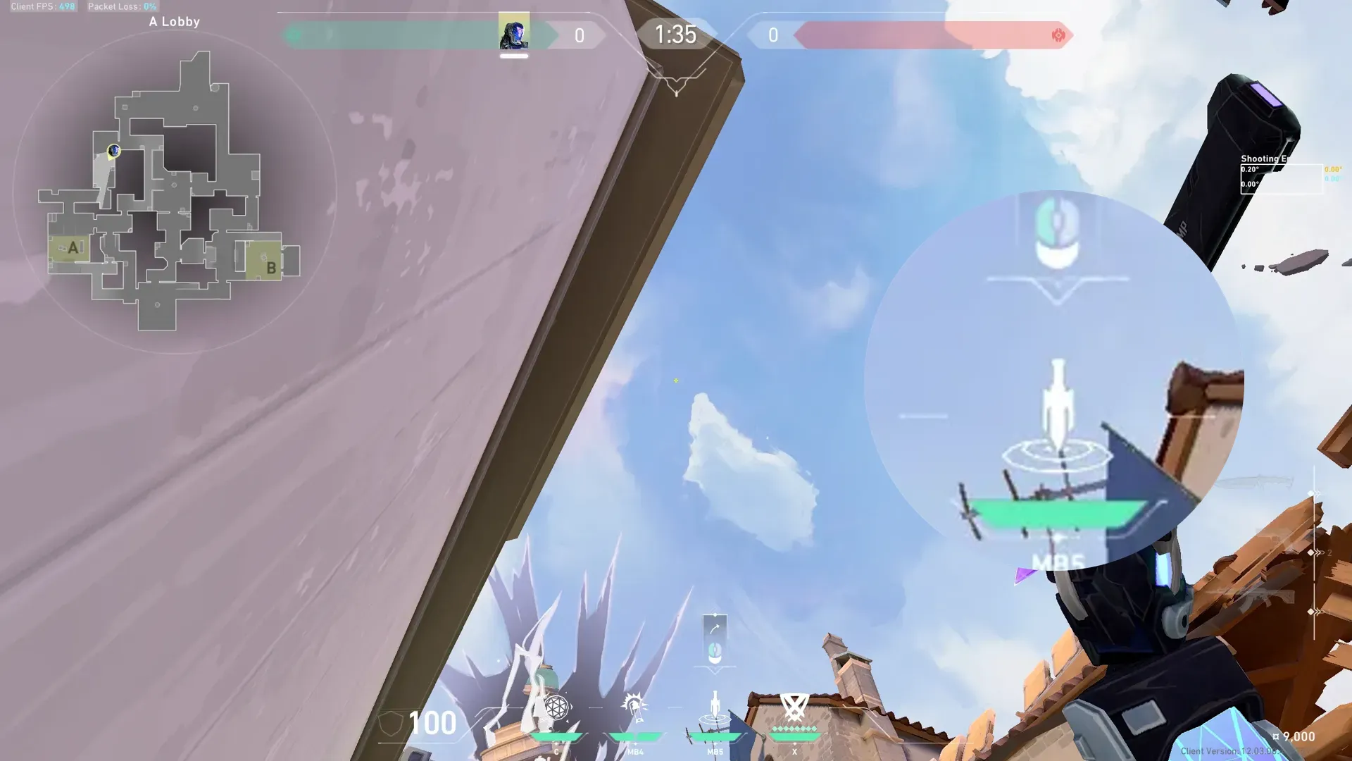 KAY/O Zero_Point on Ascent Attack Site A — step 2 of 3: Aim — line up the shot