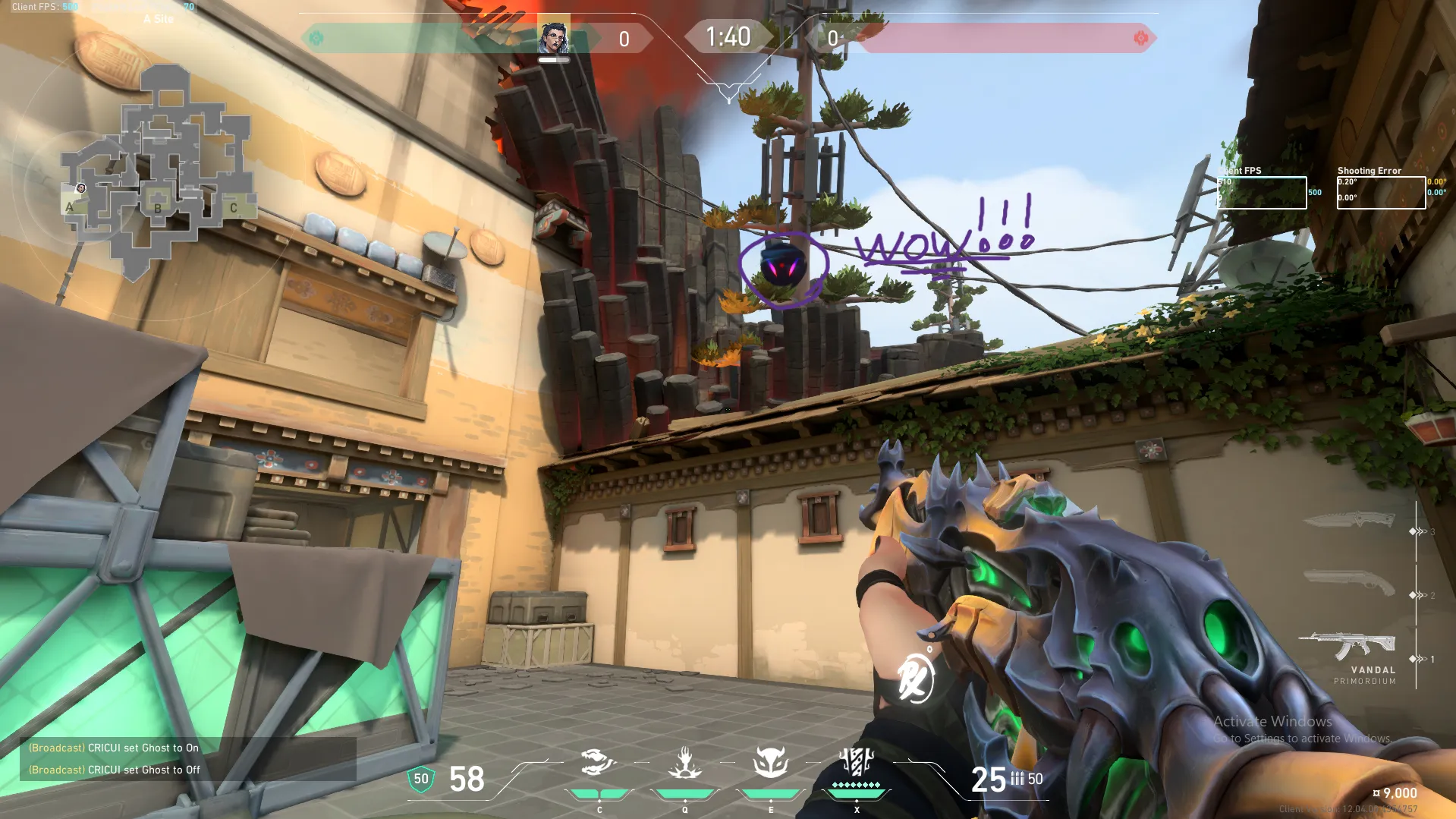 Fade Haunt on Haven Defense Site A — step 7 of 7: Result