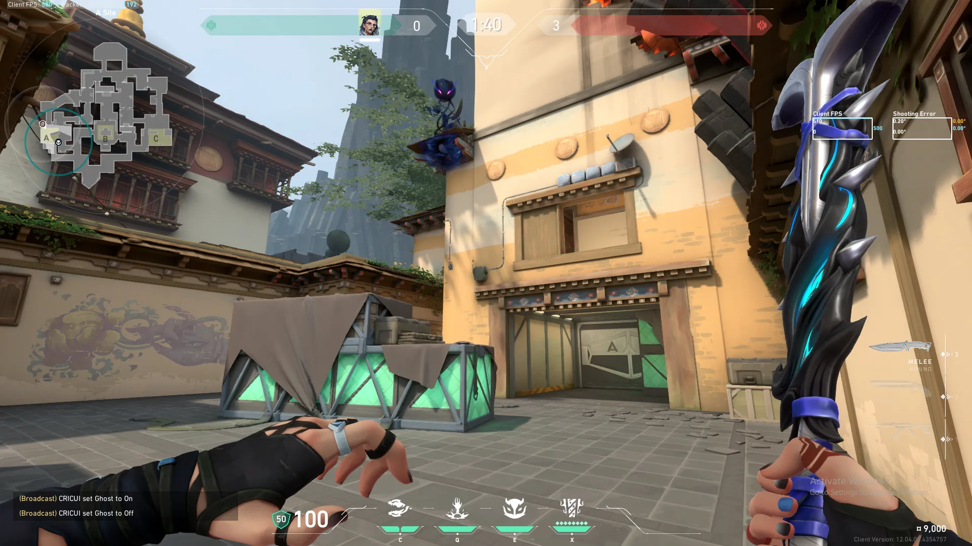 Fade Haunt on Haven Defense Site A — step 4 of 7: Aim — line up the shot