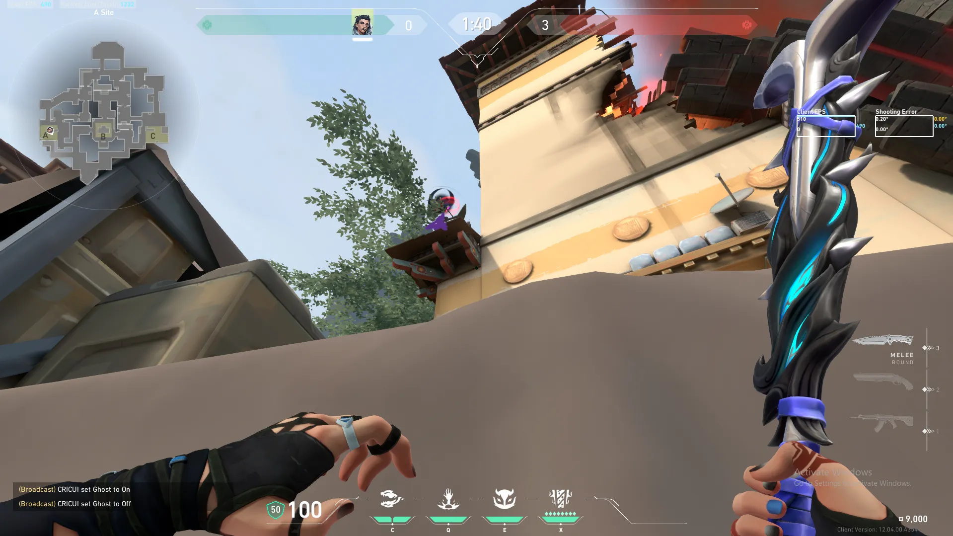 Fade Haunt on Haven Defense Site A — step 6 of 7: Aim — line up the shot