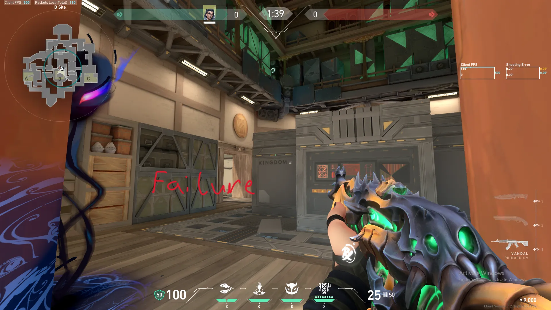 Fade Haunt on Haven Defense Site B — step 3 of 4: Aim — line up the shot