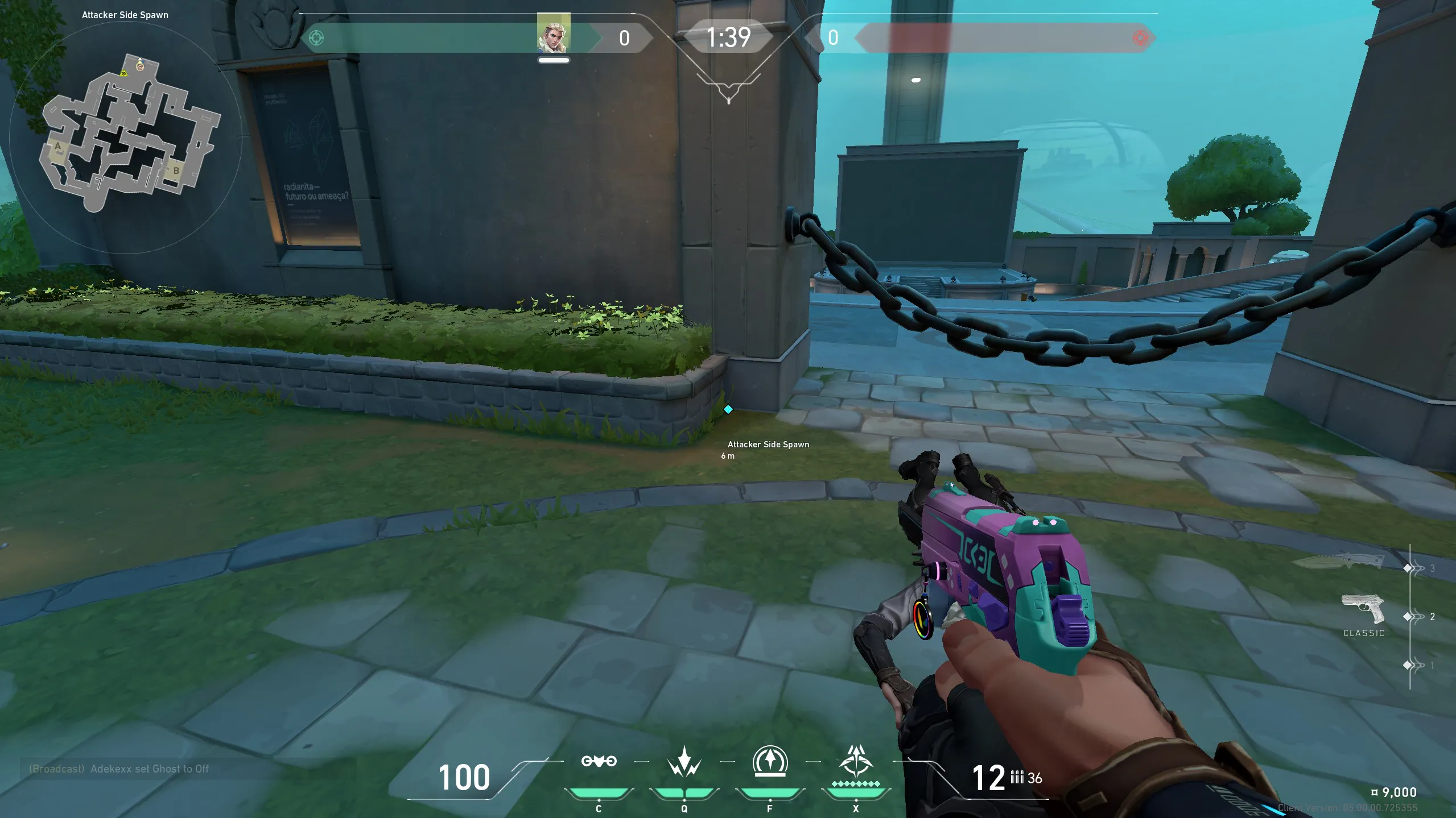 Sova Recon Bolt on Pearl Attack Site A — step 1 of 3: Position — where to stand
