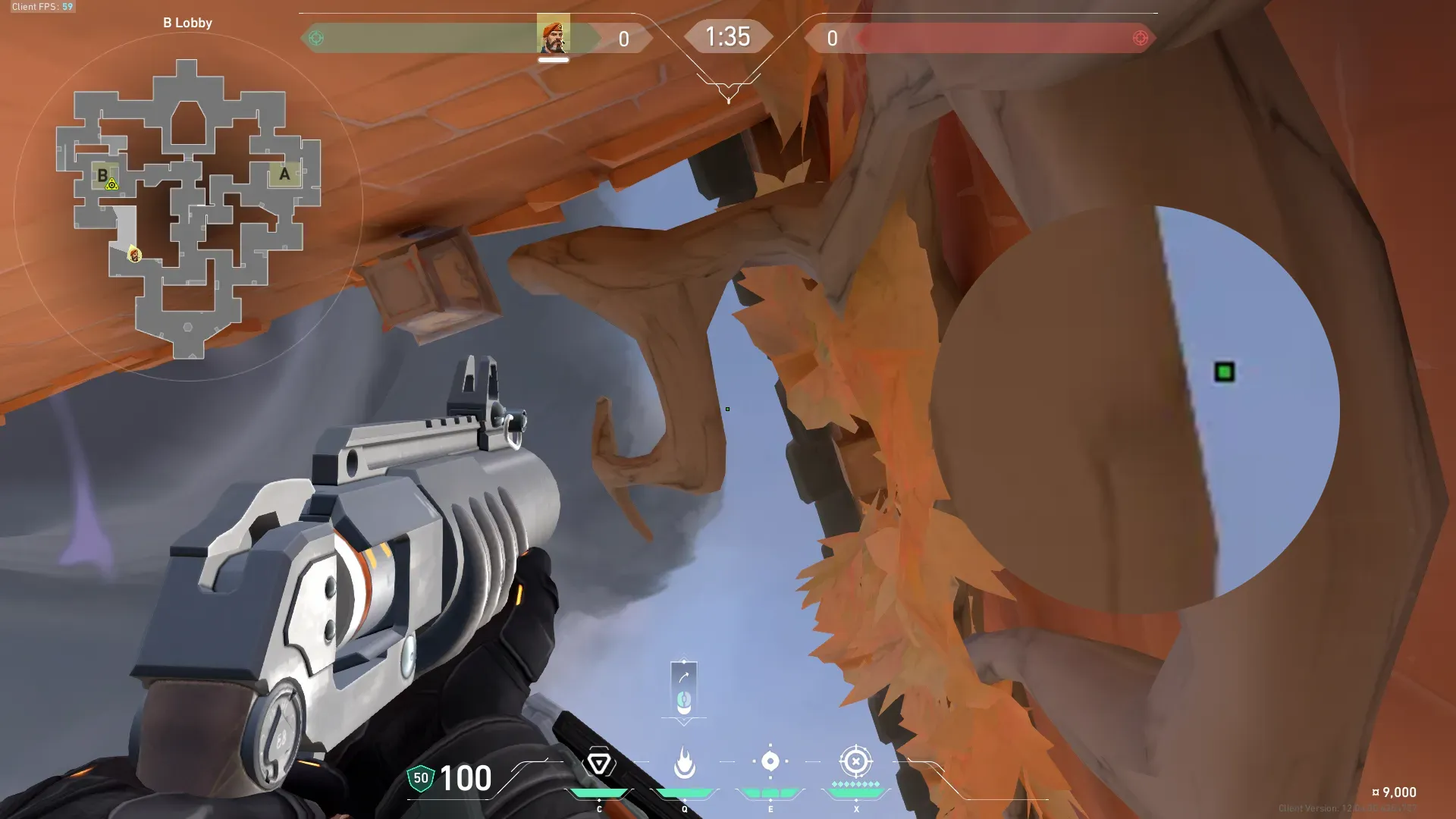 Brimstone Incendiary on Corrode Attack Site B — step 2 of 3: Aim — line up the shot