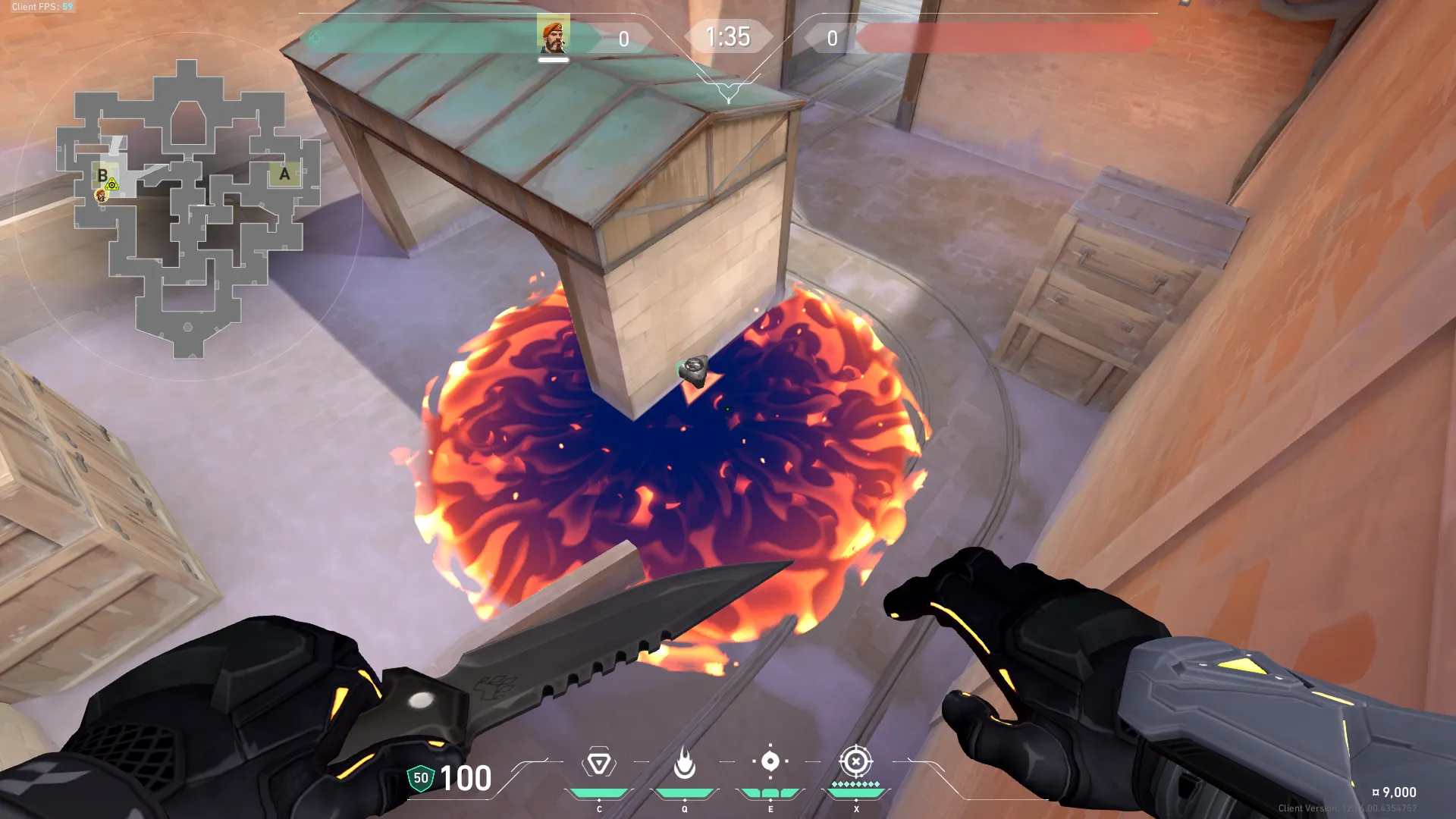 Brimstone Incendiary on Corrode Attack Site B — step 3 of 3: Result