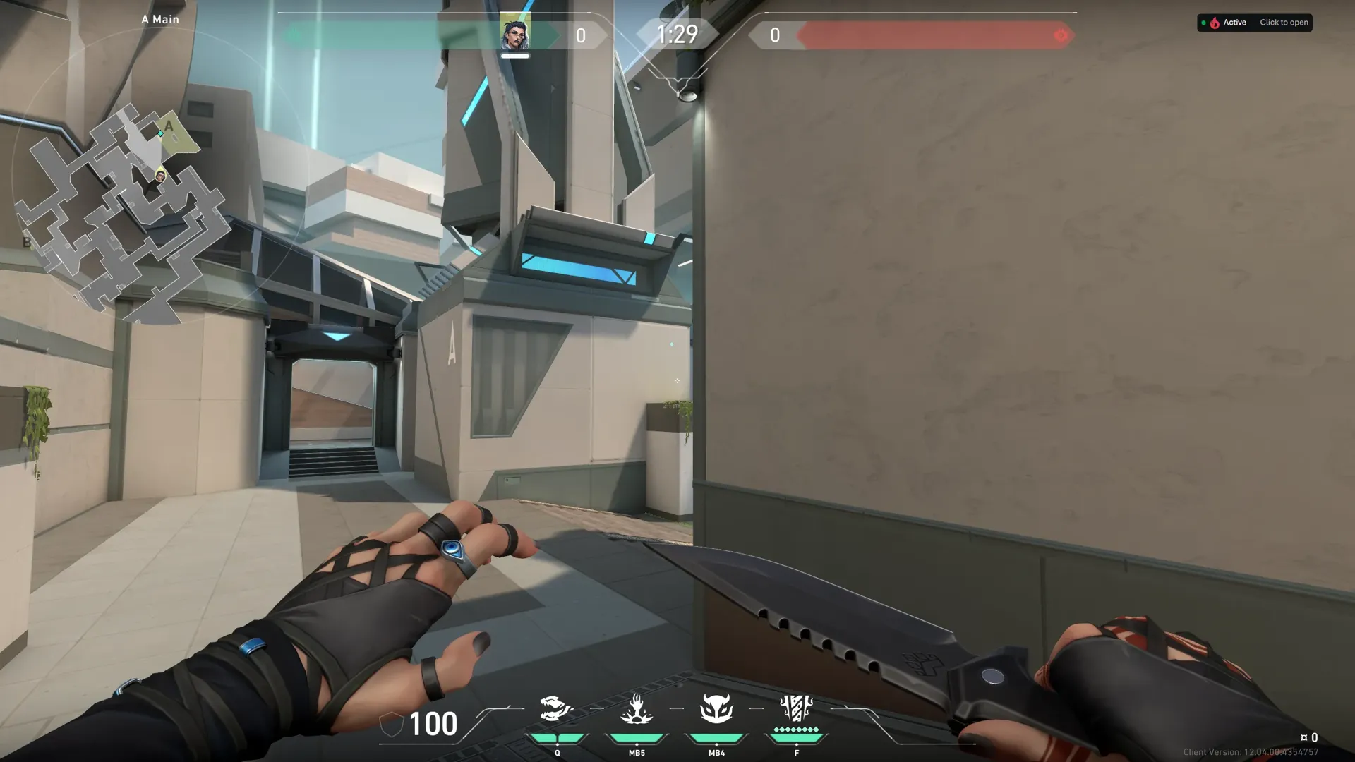 Fade Haunt on Split Attack Site A — step 2 of 4: Aim — line up the shot